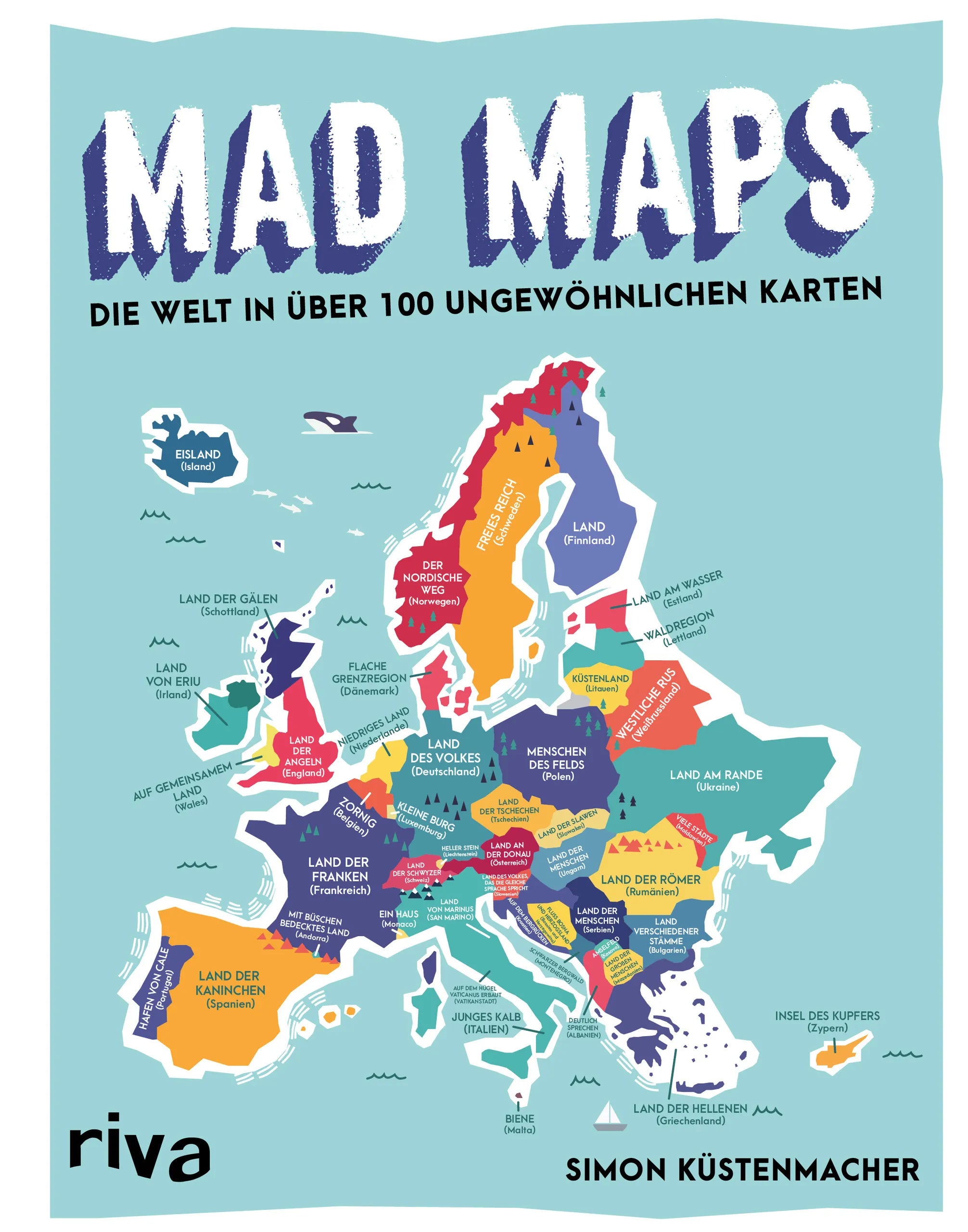 Buchcover von 'Mad Maps' - Gebundene Ausgabe von Simon Küstenmacher