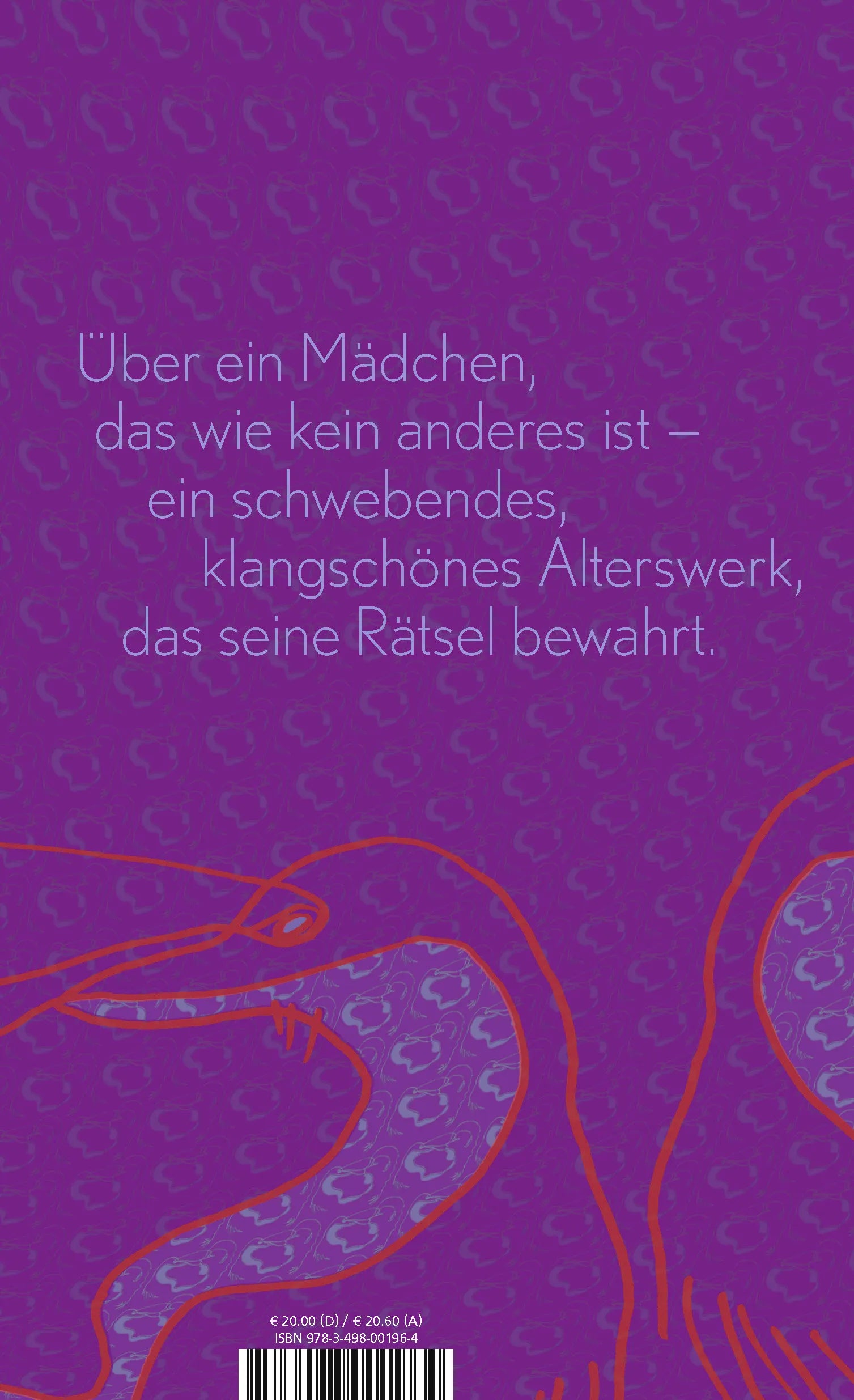Buchrückseite von 'Mädchenleben' mit Klappentext - Gebundene Ausgabe