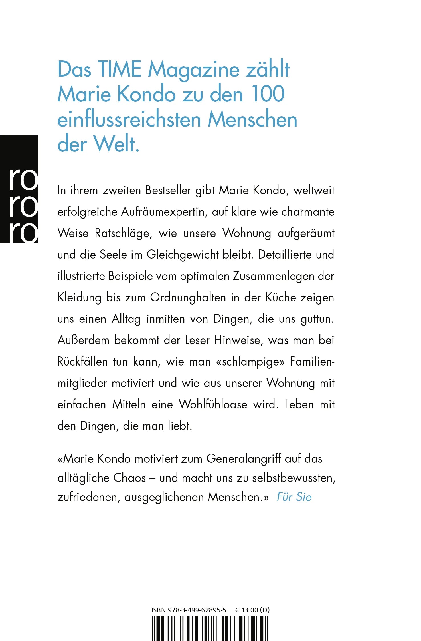 Buchrückseite von 'Magic Cleaning 2' mit Klappentext - Taschenbuch
