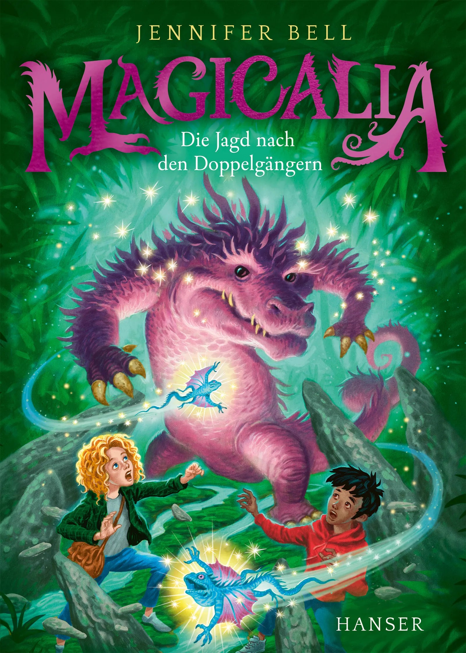 Buchcover von 'Magicalia - Die Jagd nach den Doppelgängern' - Gebundene Ausgabe von Jennifer Bell