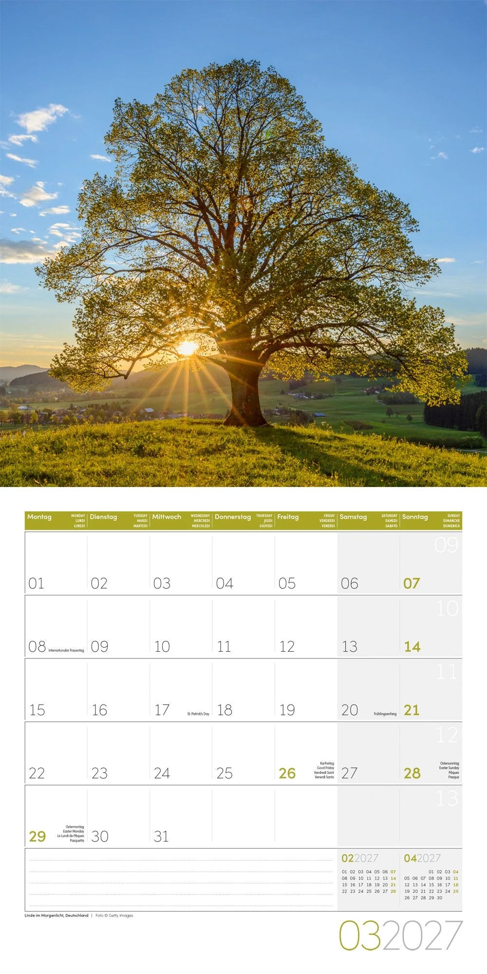 Magie des Lichts Kalender 2027 - 30x30 - Art12 – Ansicht