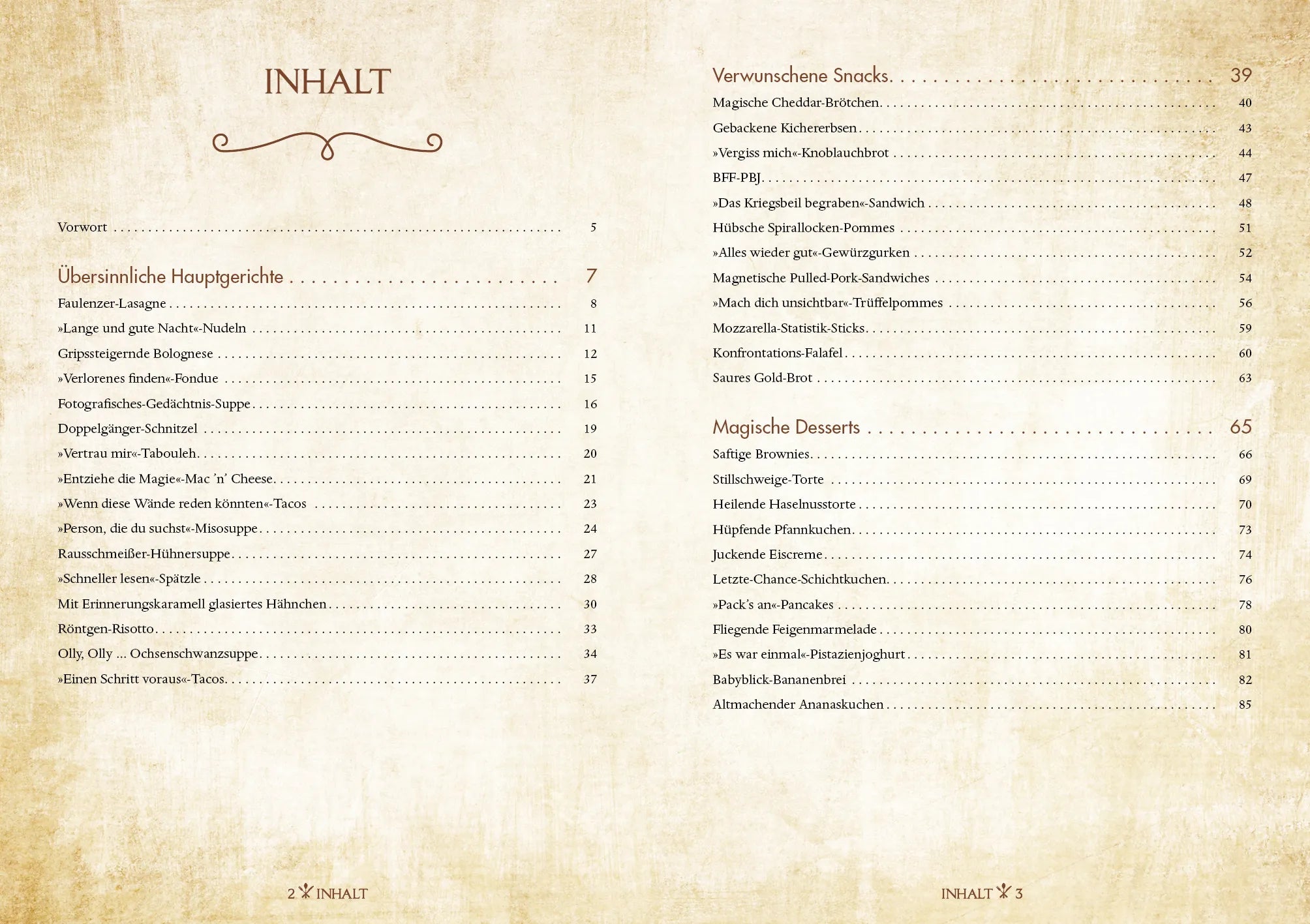 Innenansicht von 'Magische Rezepte aus dem geheimnisvollen Kochbuch' - Gebundene Ausgabe