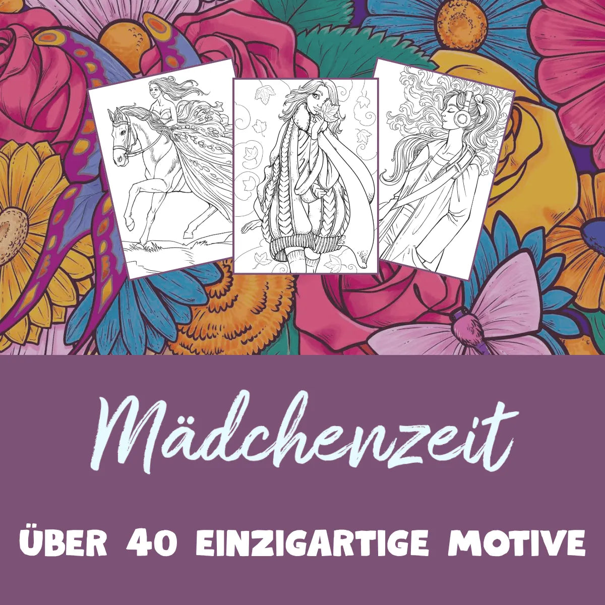 Detailansicht: Malbuch Mädchenzeit (Taschenbuch)