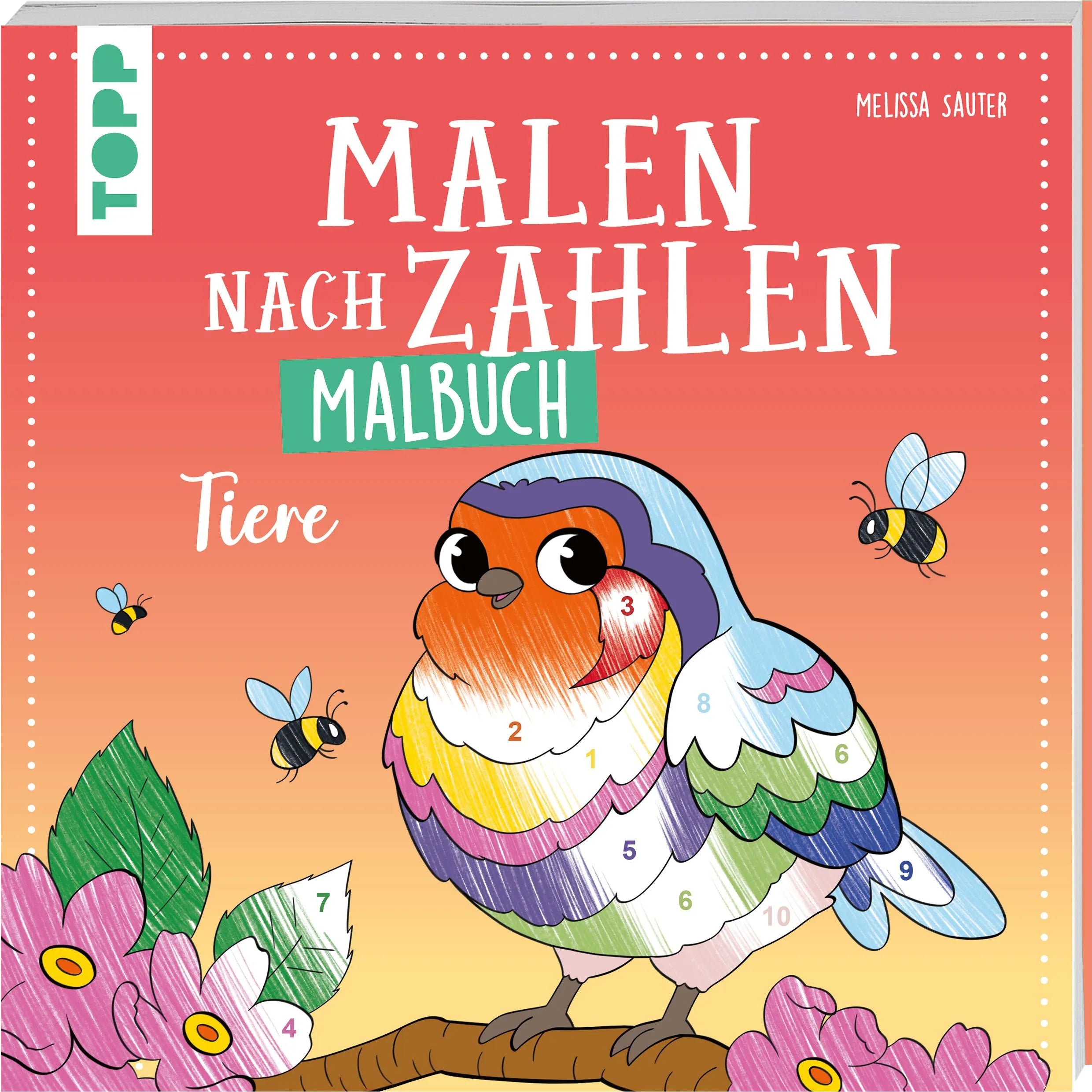 Cover: Malen nach Zahlen Malbuch Tiere (Taschenbuch) von Melissa Sauter