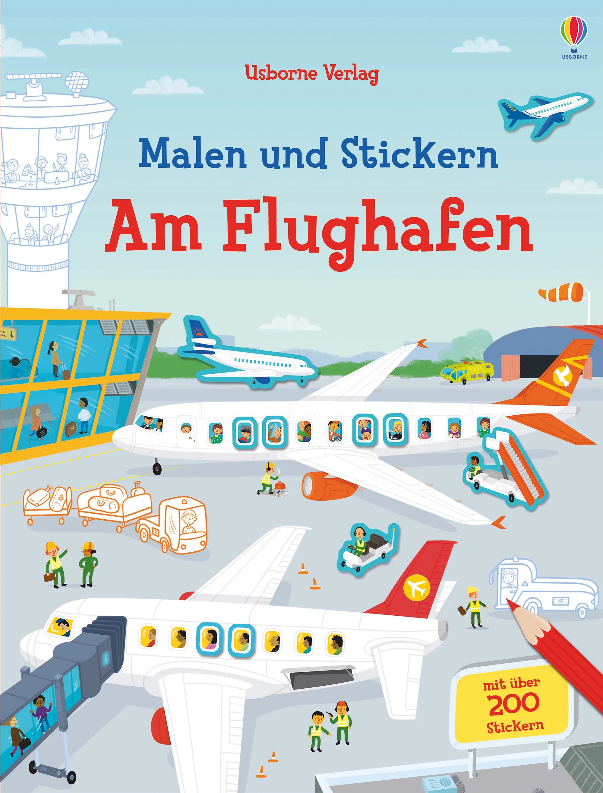 Buchcover von 'Malen und Stickern: Am Flughafen' - Taschenbuch von Simon Tudhope