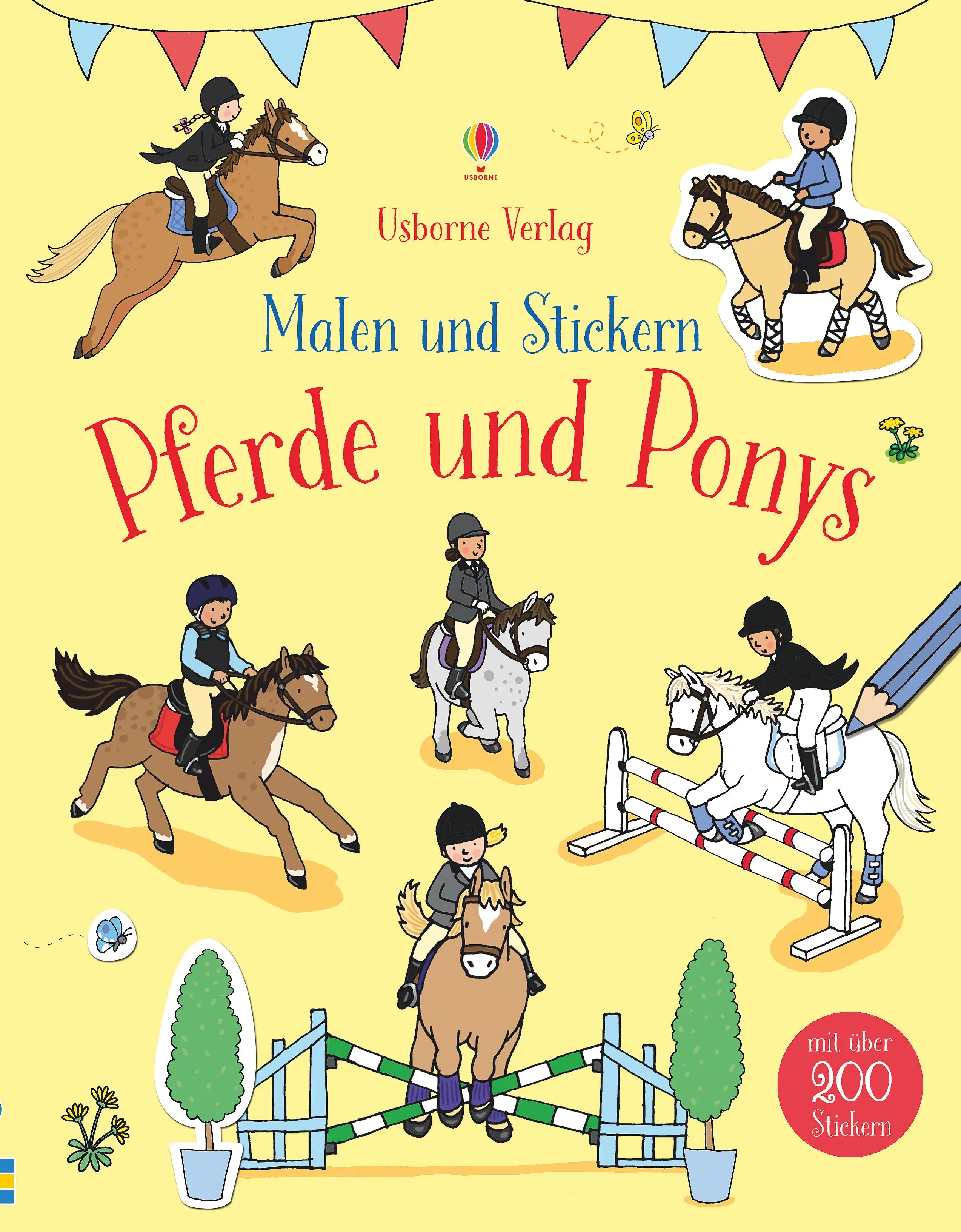 Buchcover von 'Malen und Stickern: Pferde und Ponys' - Taschenbuch von Fiona Patchett