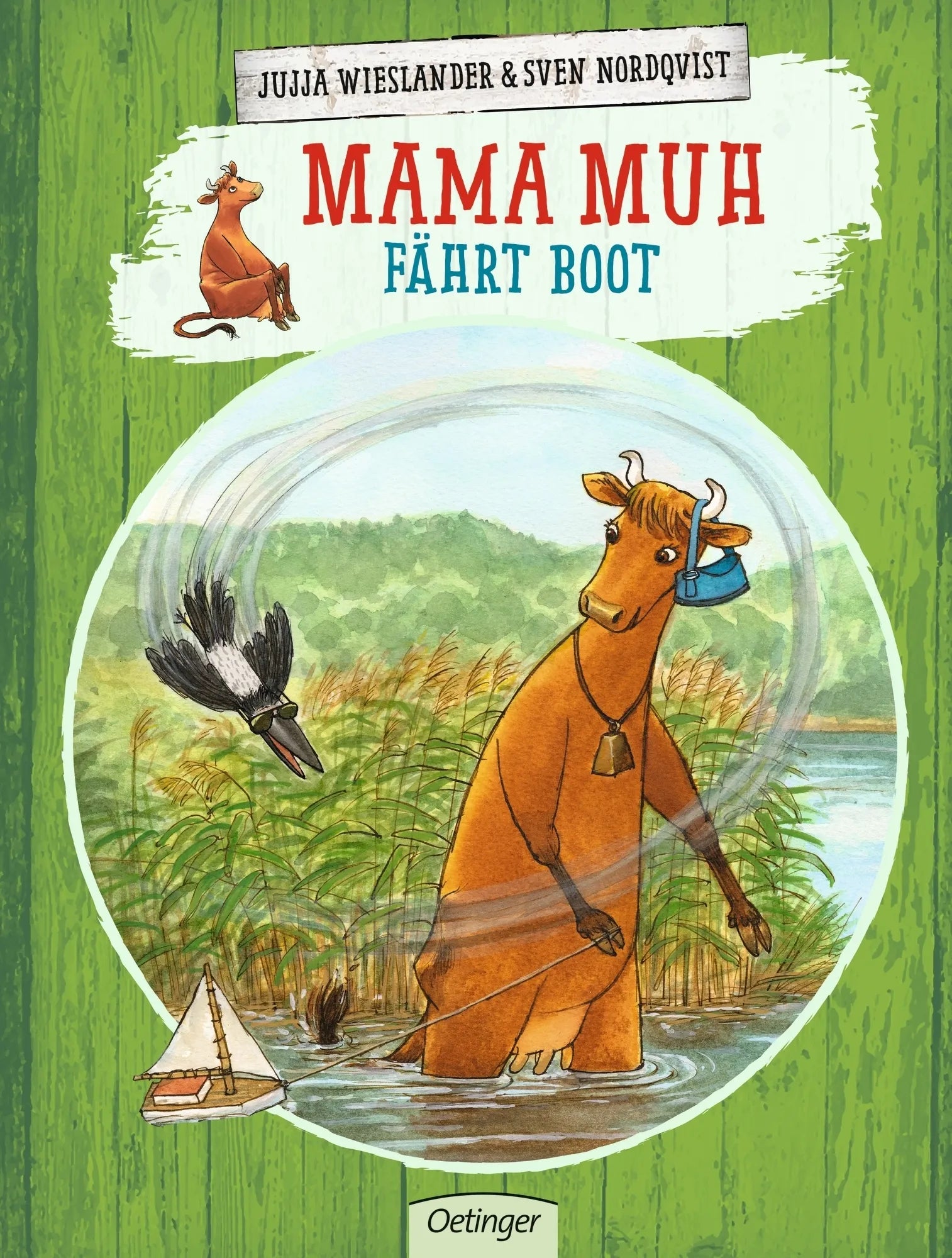 Buchcover von 'Mama Muh fährt Boot' - Gebundene Ausgabe von Jujja Wieslander
