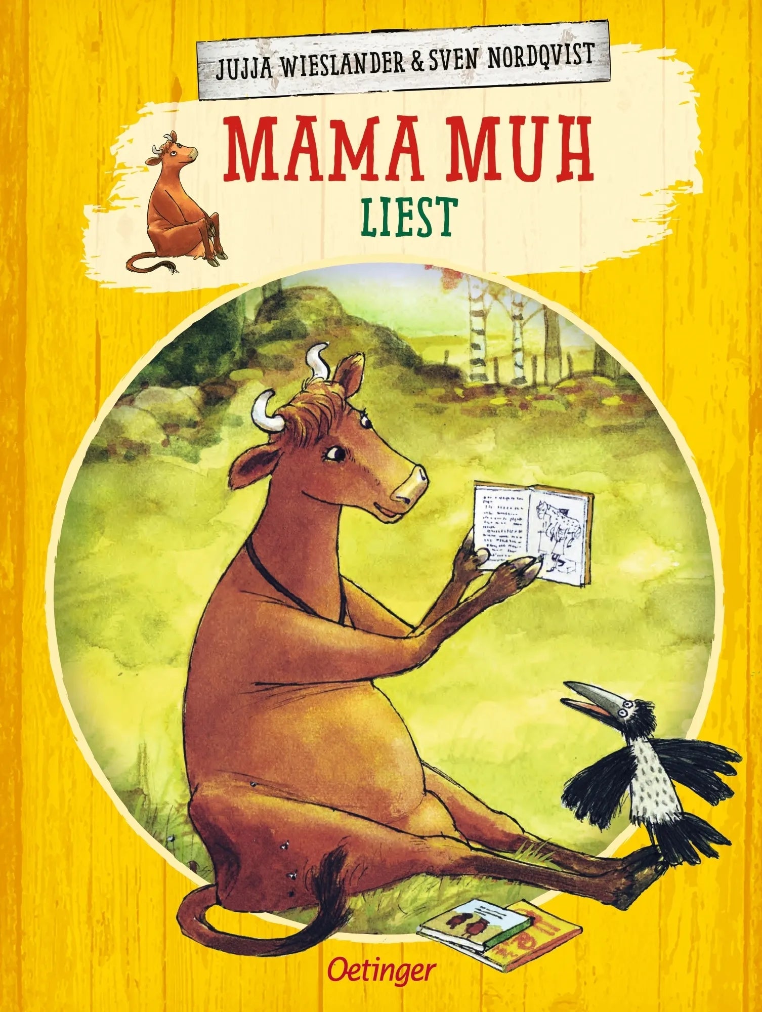 Buchcover von 'Mama Muh liest' - Gebundene Ausgabe von Jujja Wieslander