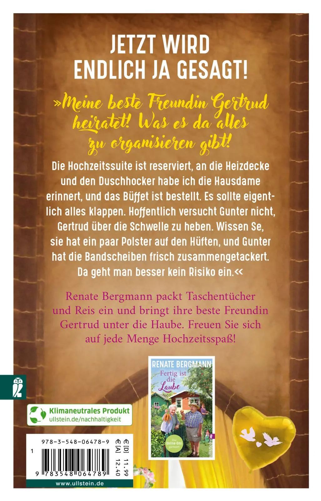 Buchrückseite von 'Man muss sich nur trauen' mit Klappentext - Taschenbuch