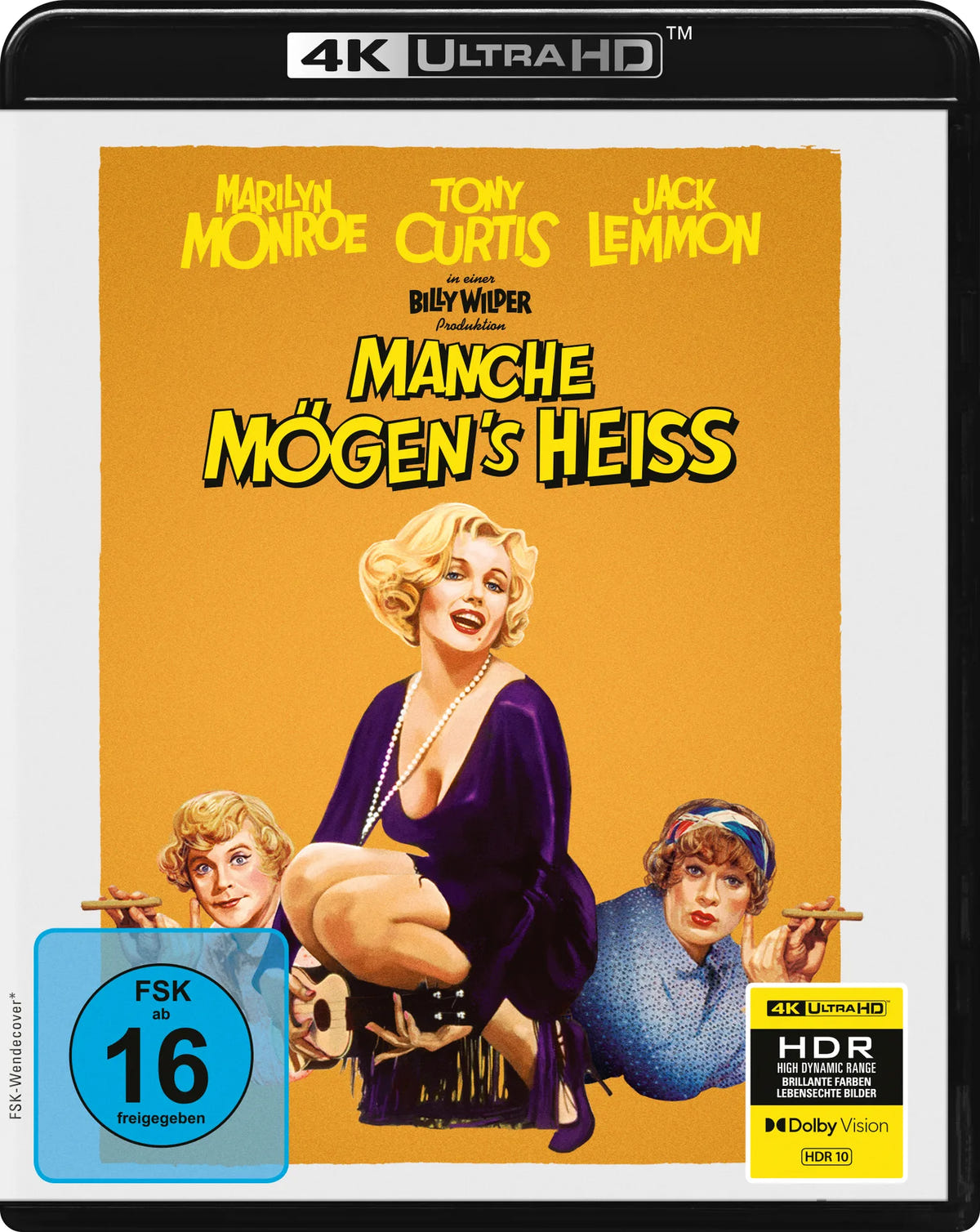 4K UHD Blu-ray-Cover: Manche mögen's heiß. Regie: Billy Wilder
