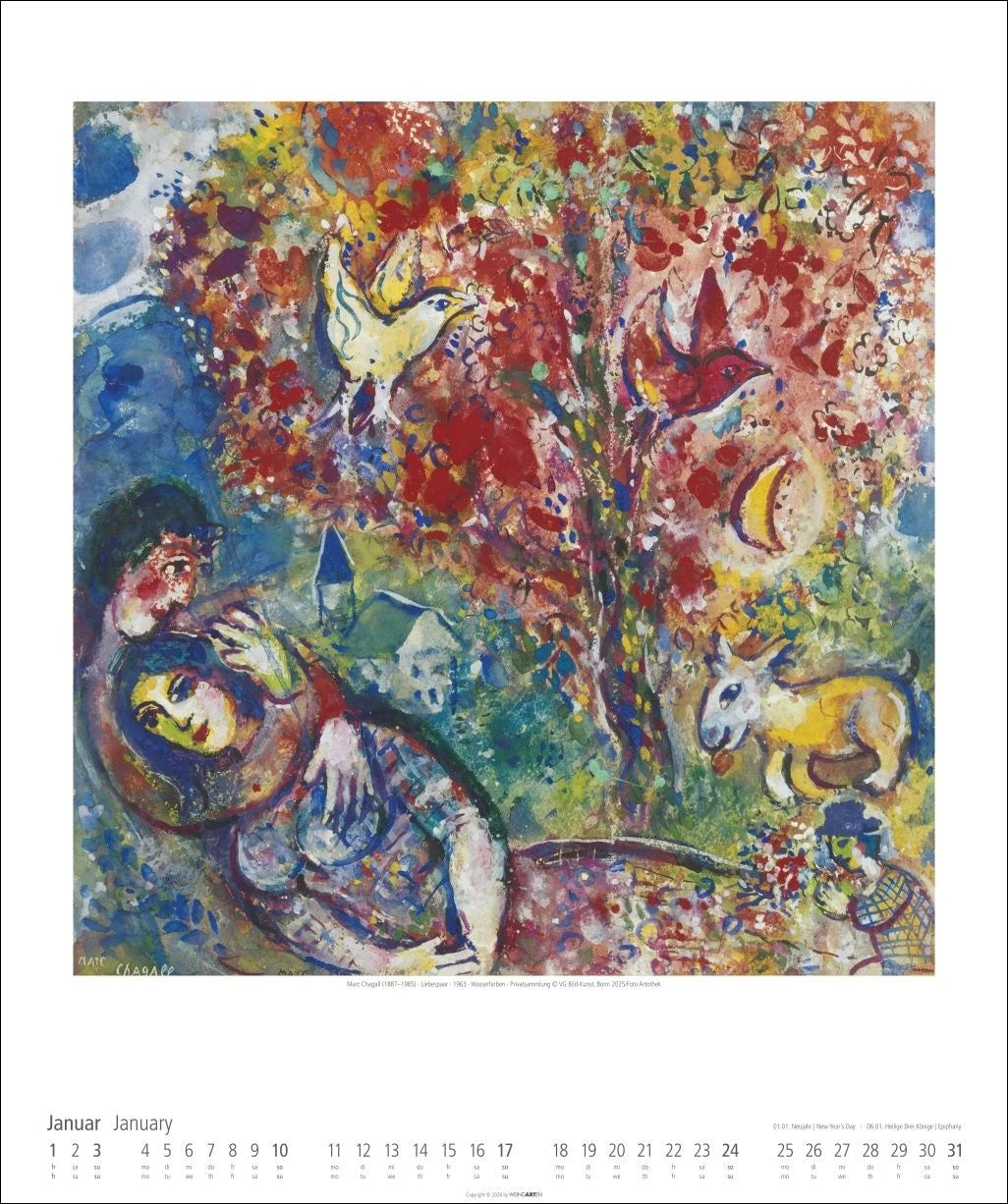 Marc Chagall Kalender 2027 – Ansicht