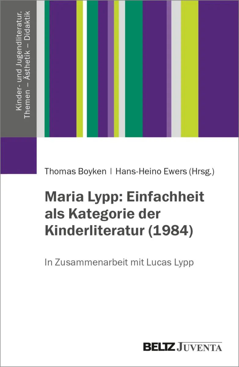 Cover: Maria Lypp: Einfachheit als Kategorie der Kinderliteratur (E-Book) von Thomas Boyken
