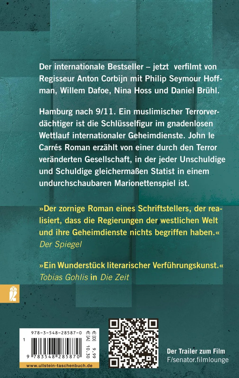 Buchrückseite von 'Marionetten' mit Klappentext - Taschenbuch