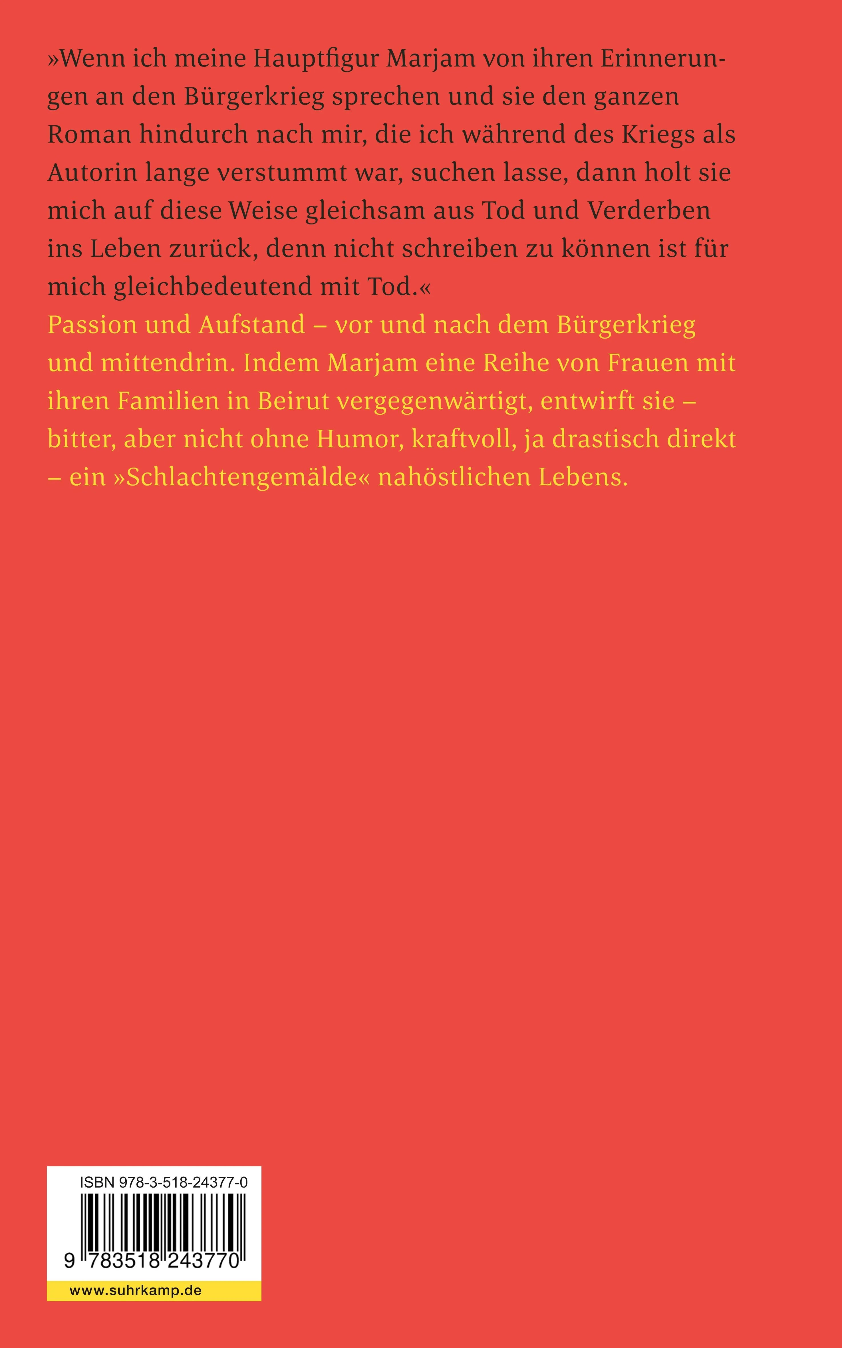 Buchrückseite von 'Marjams Geschichten' mit Klappentext - Taschenbuch