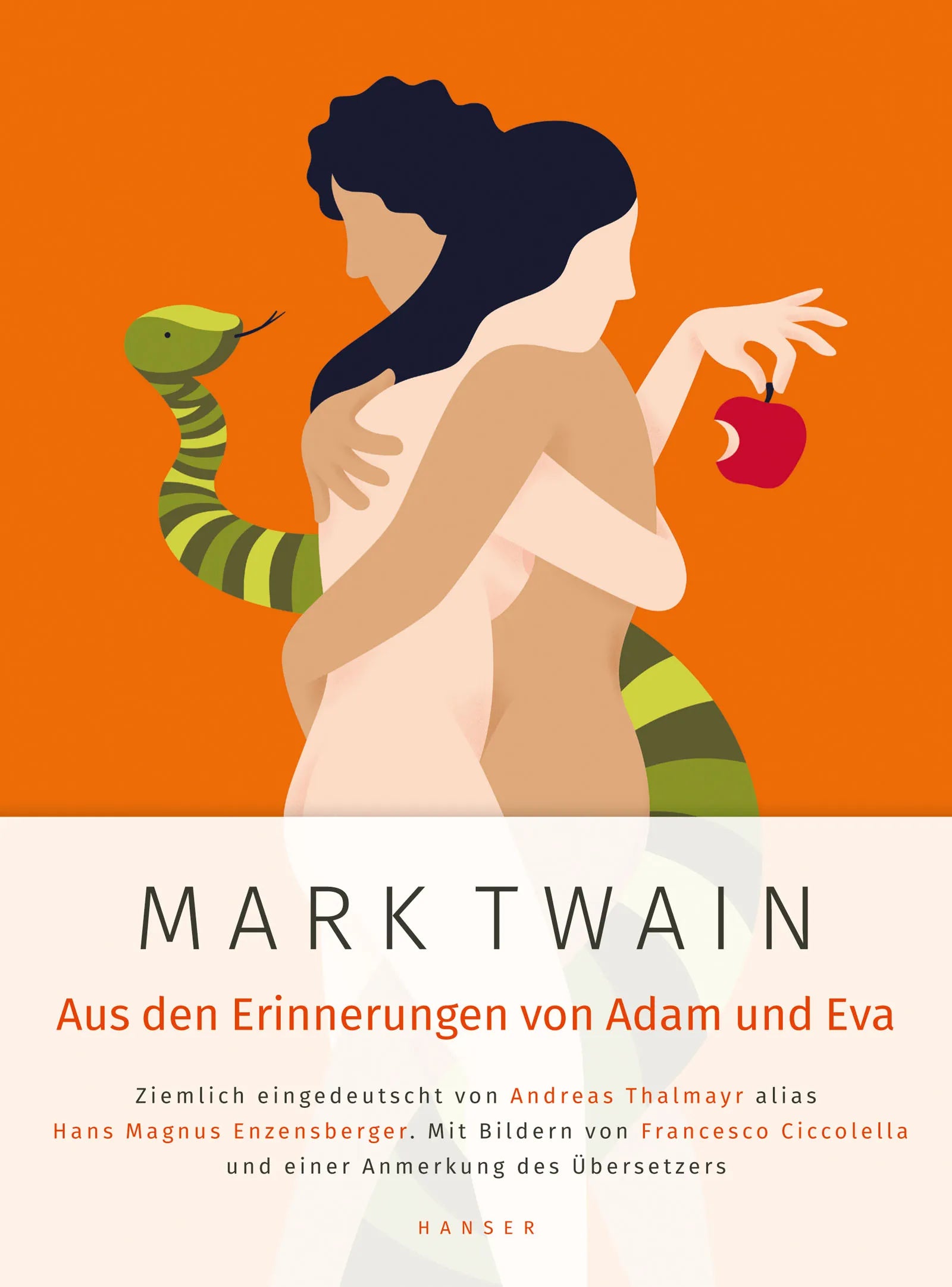 Buchcover von 'Mark Twain: Aus den Erinnerungen von Adam und Eva' - Gebundene Ausgabe von Hans Magnus Enzensberger