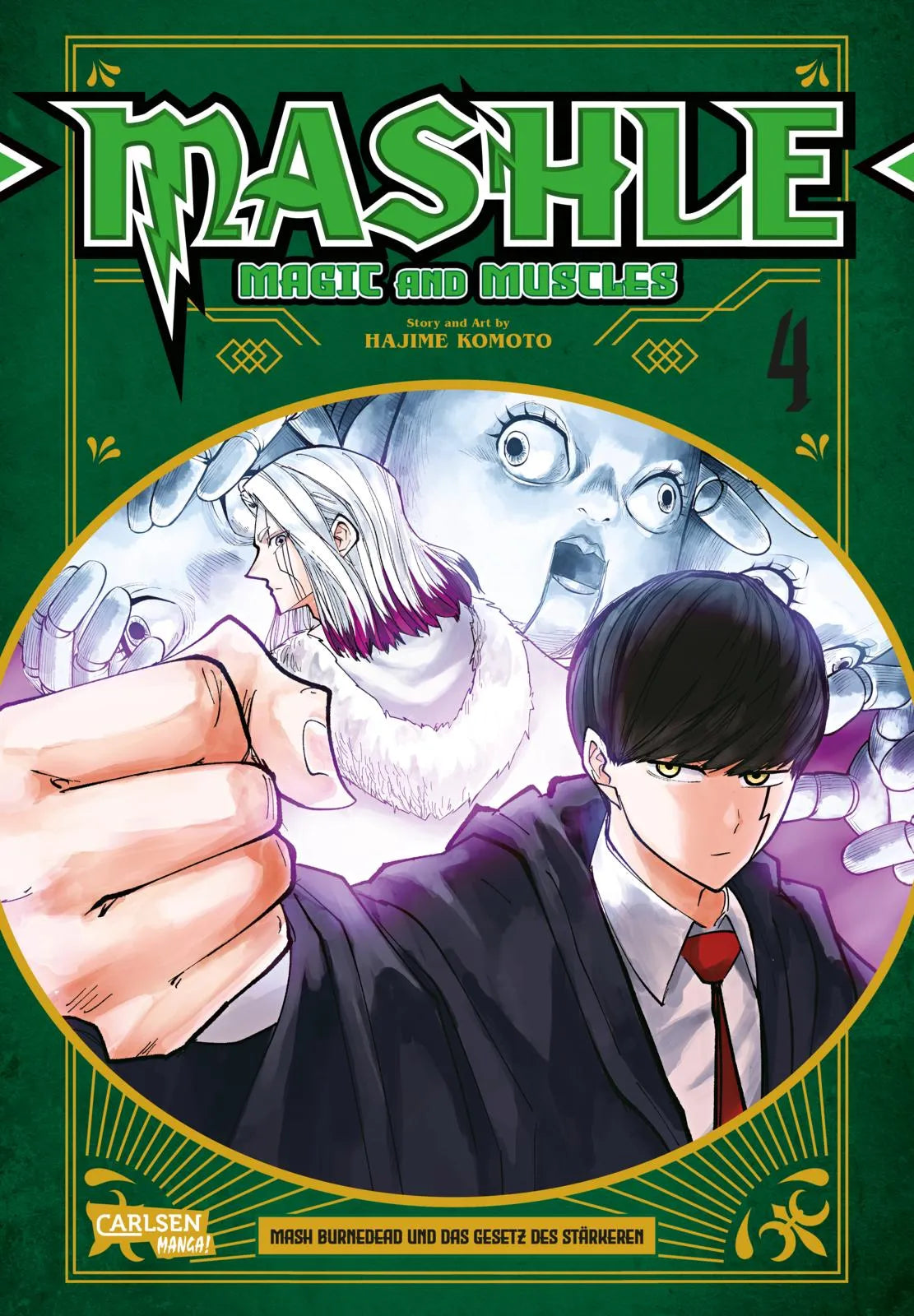 Buchcover von 'Mashle: Magic and Muscles 4' - Taschenbuch von Hajime Komoto