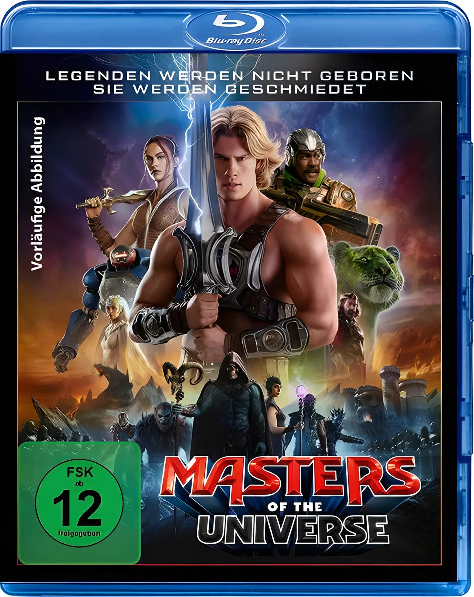 Blu-ray-Cover: Masters of the Universe. Regie: Travis Knight. Vorläufiges PLAION-Cover; finale Abbildung folgt