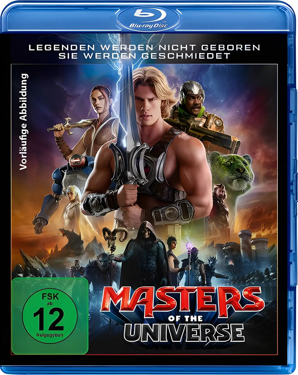 Blu-ray-Cover: Masters of the Universe. Regie: Travis Knight. Vorläufiges PLAION-Cover; finale Abbildung folgt