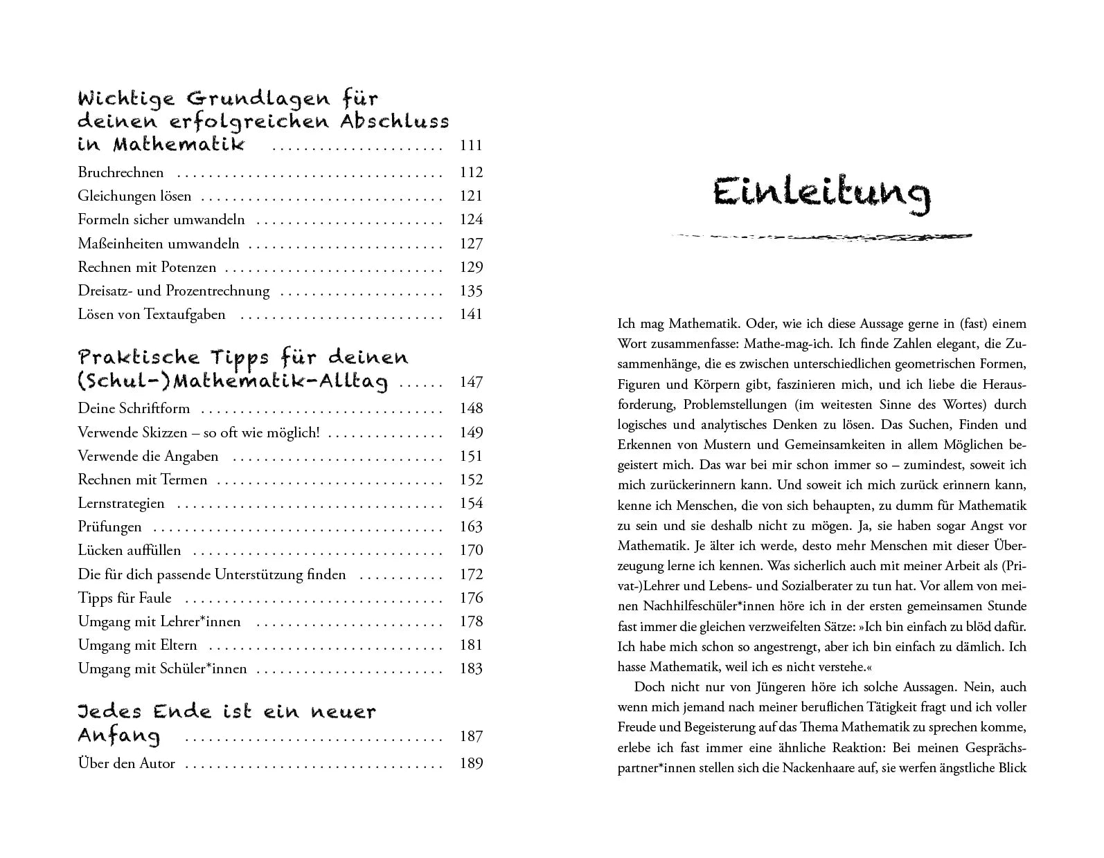Innenansicht von 'Mathe ohne Angst' - Taschenbuch