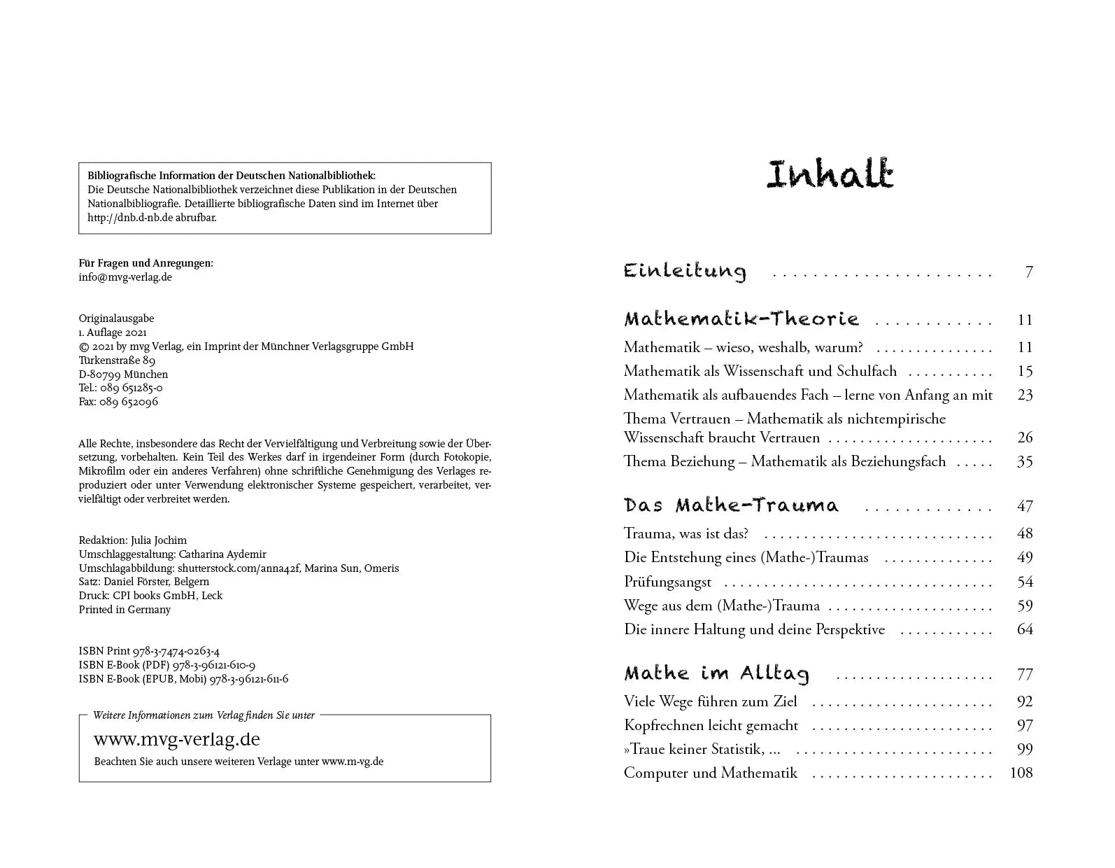 Innenansicht von 'Mathe ohne Angst' - Taschenbuch