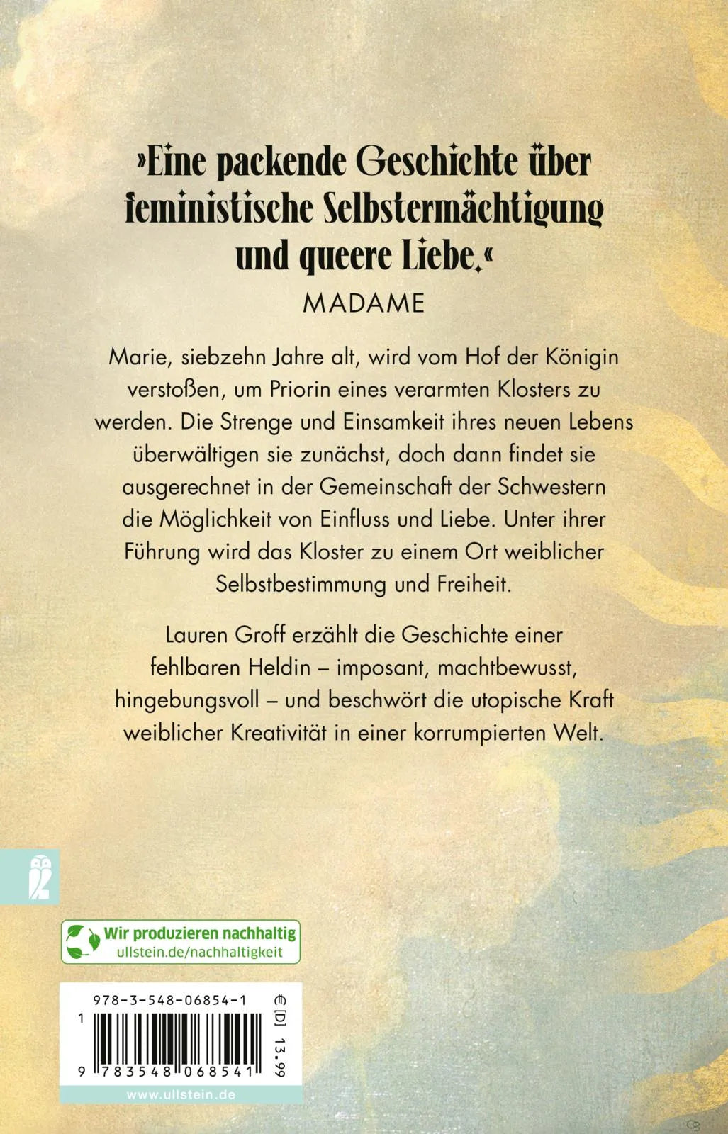 Buchrückseite von 'Matrix' mit Klappentext - Taschenbuch