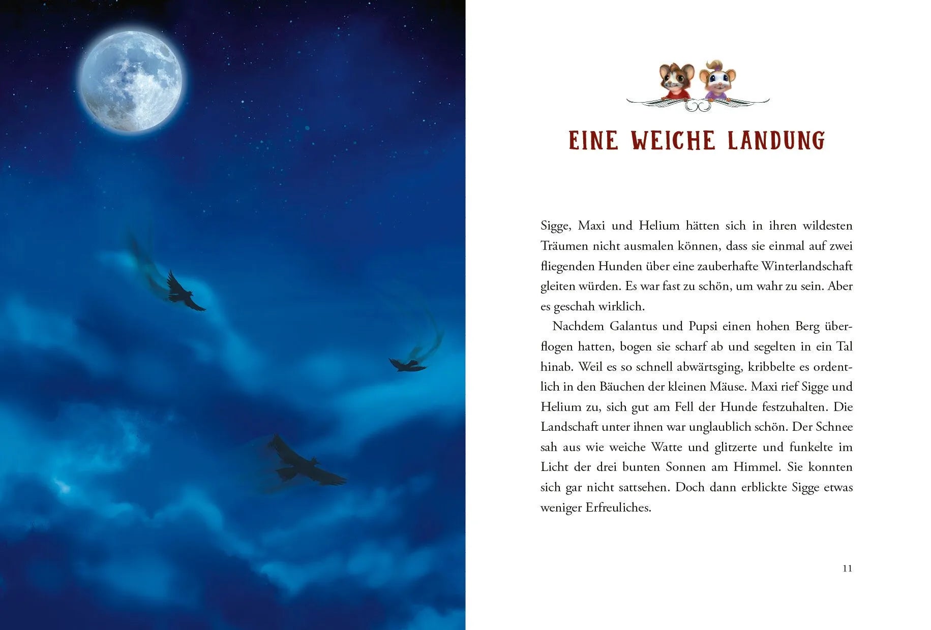 Detailansicht: Maxi & Helium – In den Klauen der Taubenjäger (Hardcover)