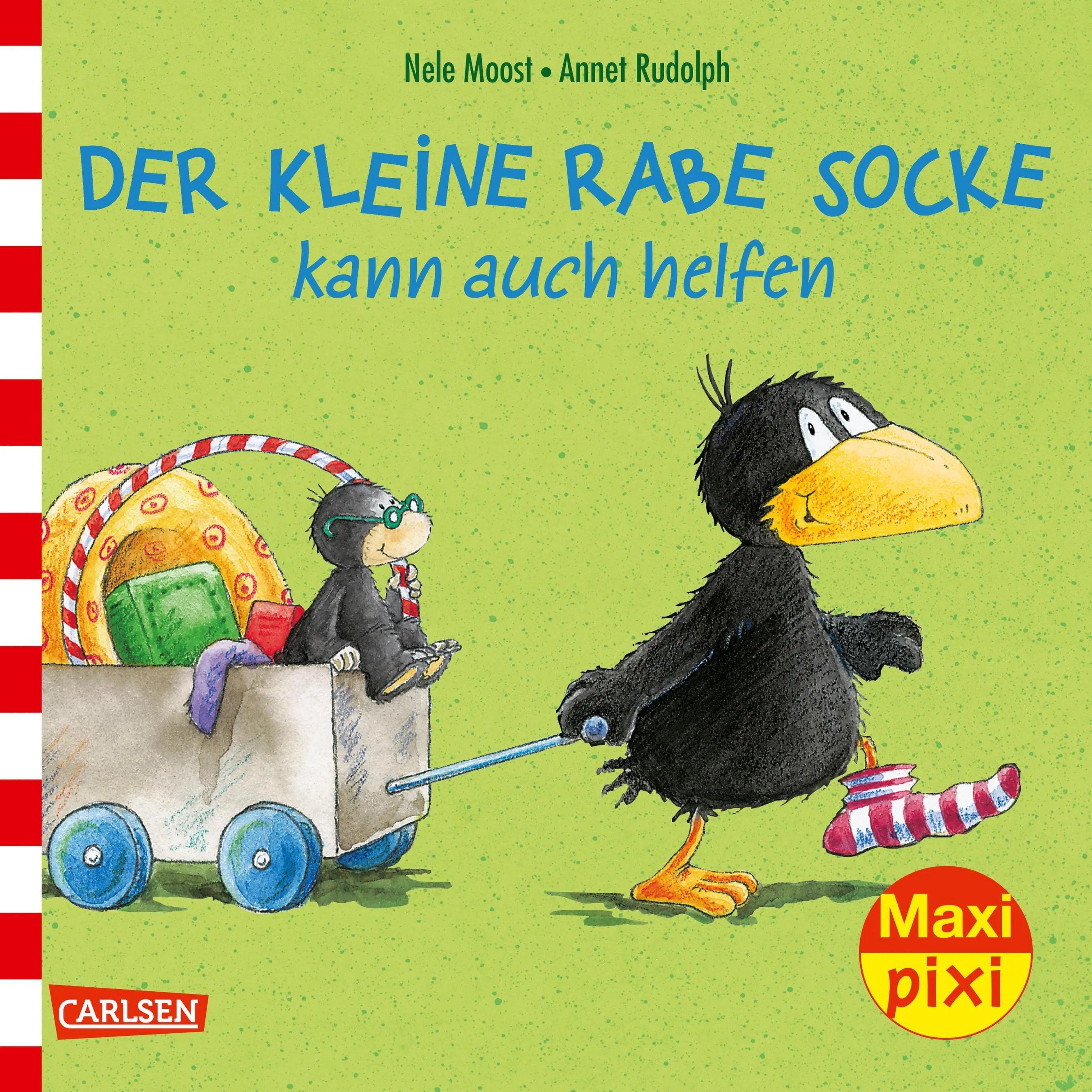 Buchcover von 'Maxi Pixi 230: Der kleine Rabe Socke kann auch helfen' - Taschenbuch von Nele Moost