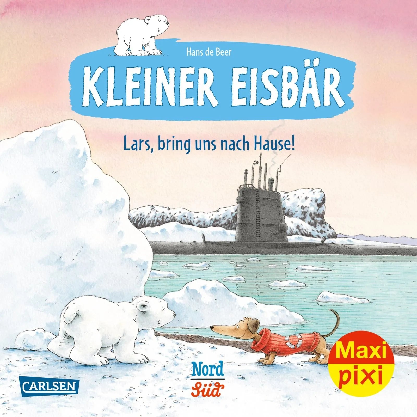 Buchcover von 'Maxi Pixi 332: Kleiner Eisbär: Lars, bring uns nach Hause!' - Taschenbuch von Hans de Beer