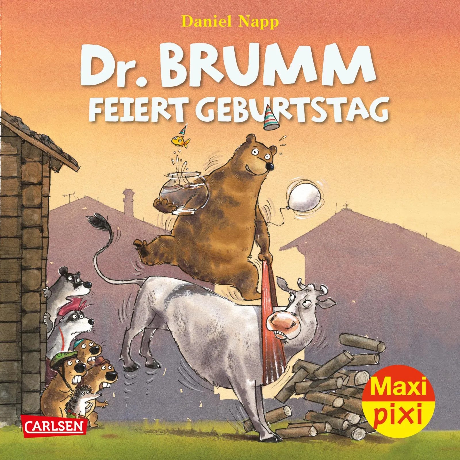 Buchcover von 'Maxi Pixi 373: Dr. Brumm feiert Geburtstag' - Taschenbuch von Daniel Napp