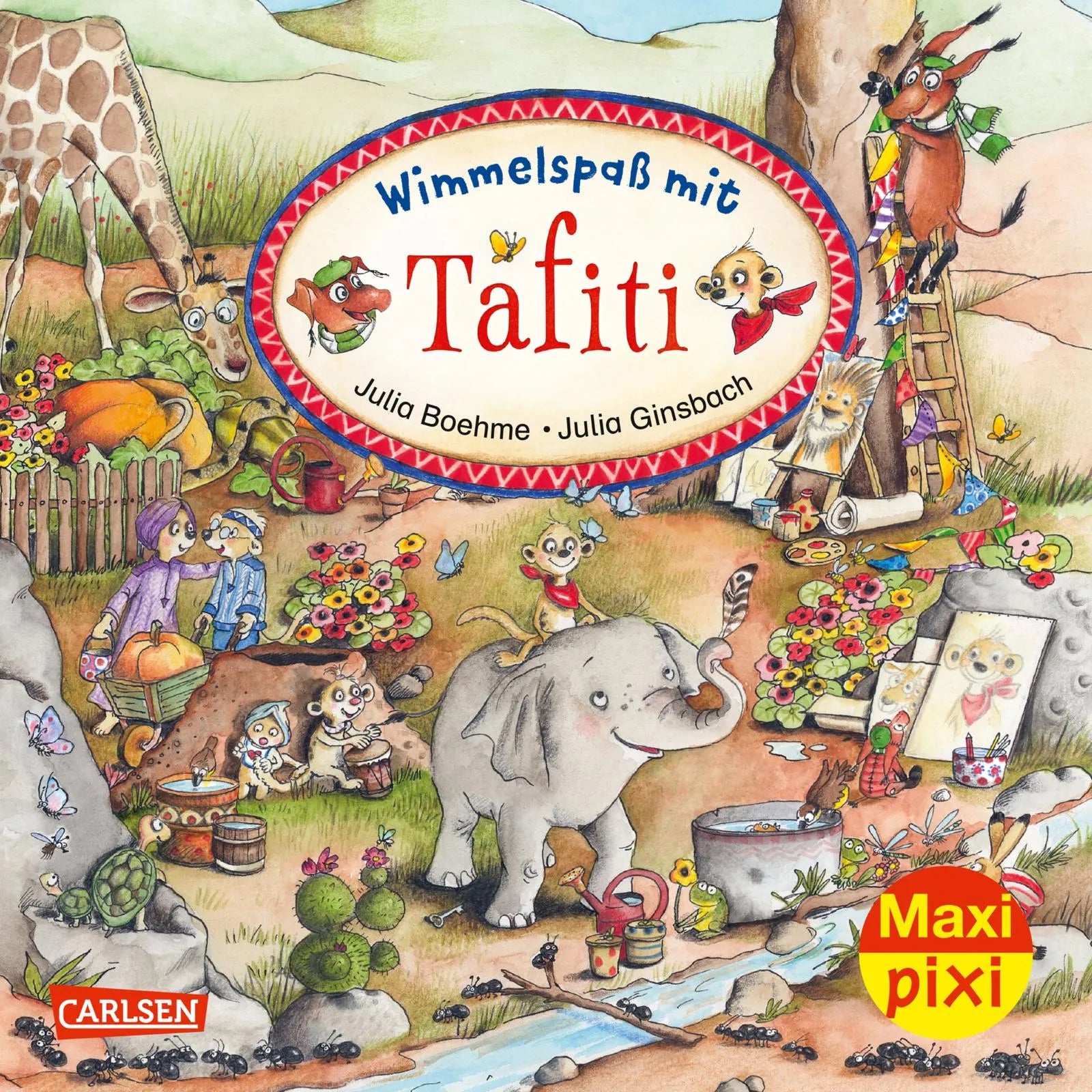 Buchcover von 'Maxi Pixi 378: Wimmelspaß mit Tafiti' - Taschenbuch von Julia Boehme