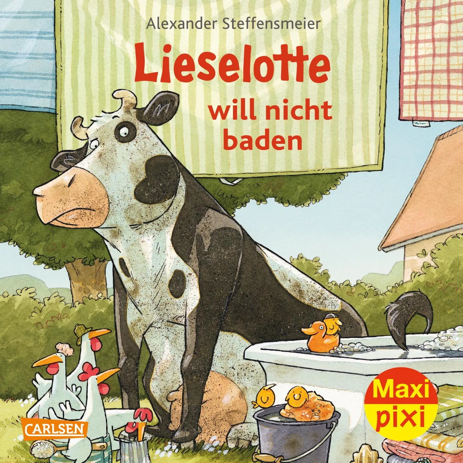 Buchcover von 'Maxi Pixi 401: Lieselotte will nicht baden' - Taschenbuch von Alexander Steffensmeier