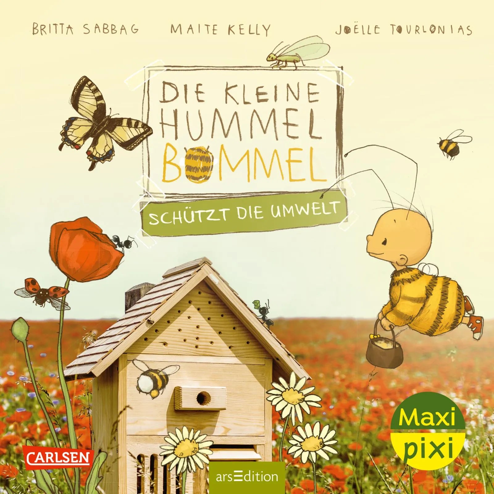 Buchcover von 'Maxi Pixi 445: Die kleine Hummel Bommel schützt die Umwelt' - Taschenbuch von M. Kelly
