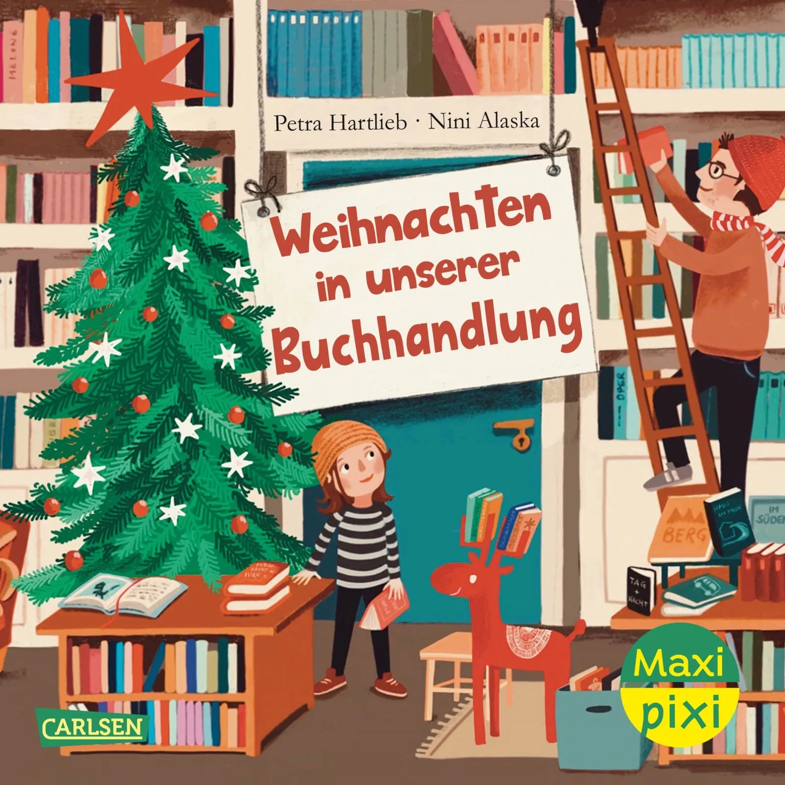 Buchcover von 'Maxi Pixi 453: Weihnachten in unserer Buchhandlung' - Taschenbuch von Petra Hartlieb