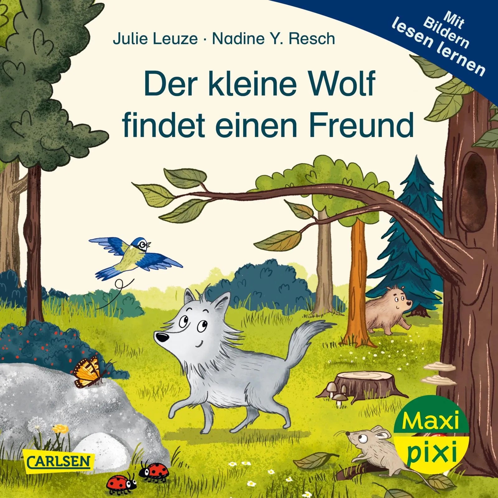 Buchcover von 'Maxi Pixi 470: Der kleine Wolf findet einen Freund' - Taschenbuch von Julie Leuze