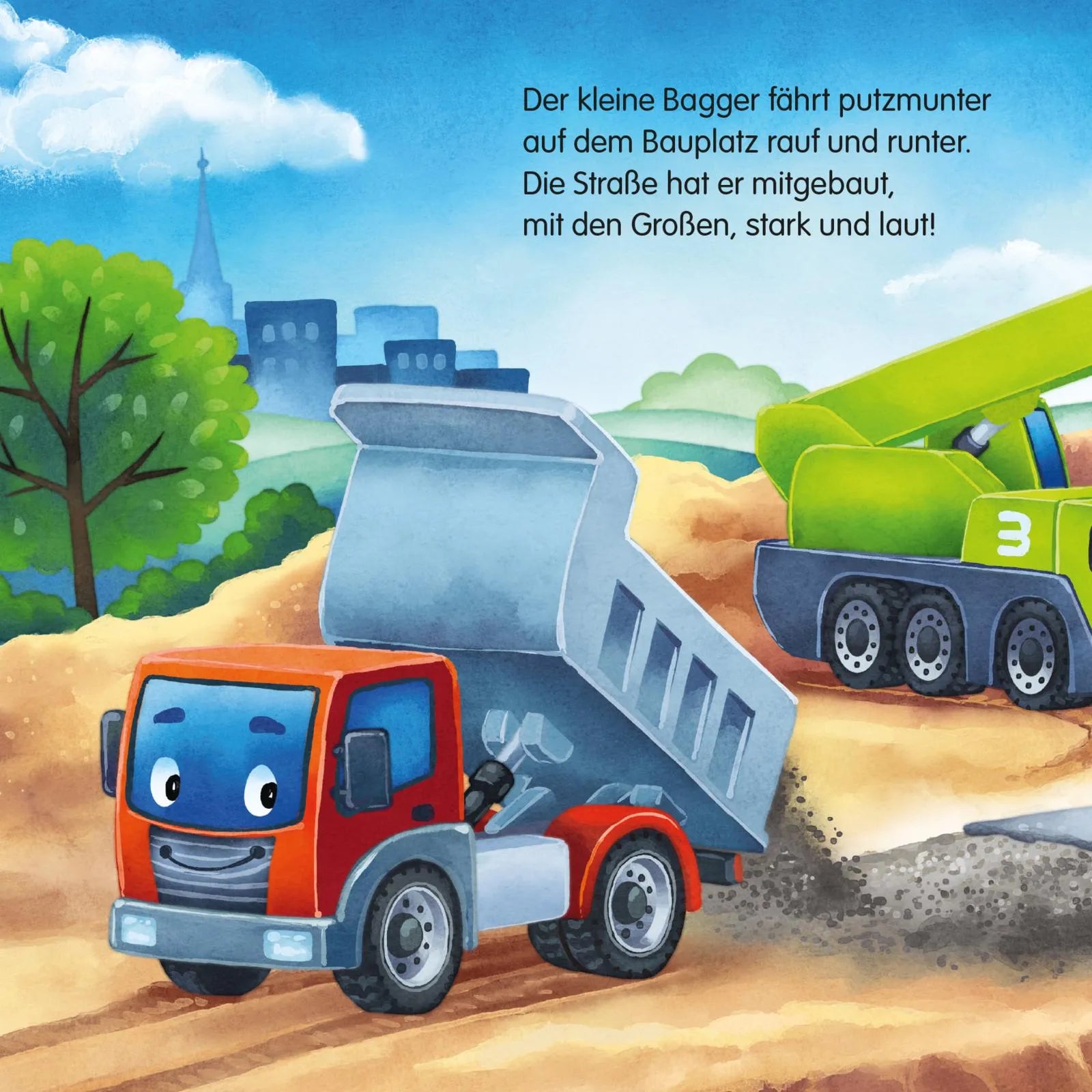 Produktansicht: Maxi Pixi 485: Gute Nacht, kleiner Bagger! (Taschenbuch)