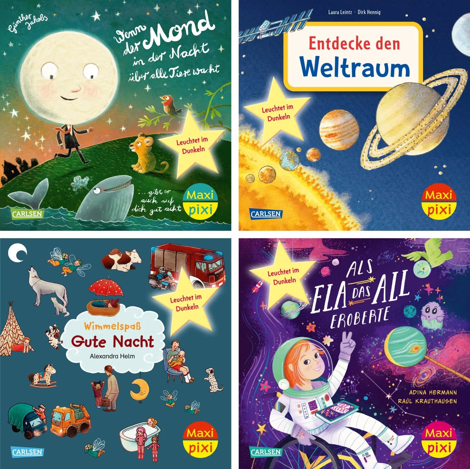 Cover: Maxi-Pixi-4er-Set 129: Sonne, Mond und Sterne leuchten (Buch) von Diverse