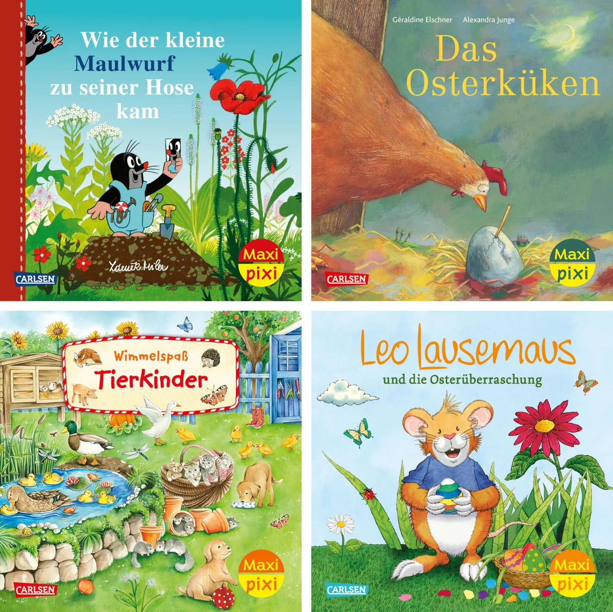 Cover: Maxi-Pixi-4er-Set 132: Frühling mit Tierkindern (Buch) von Diverse