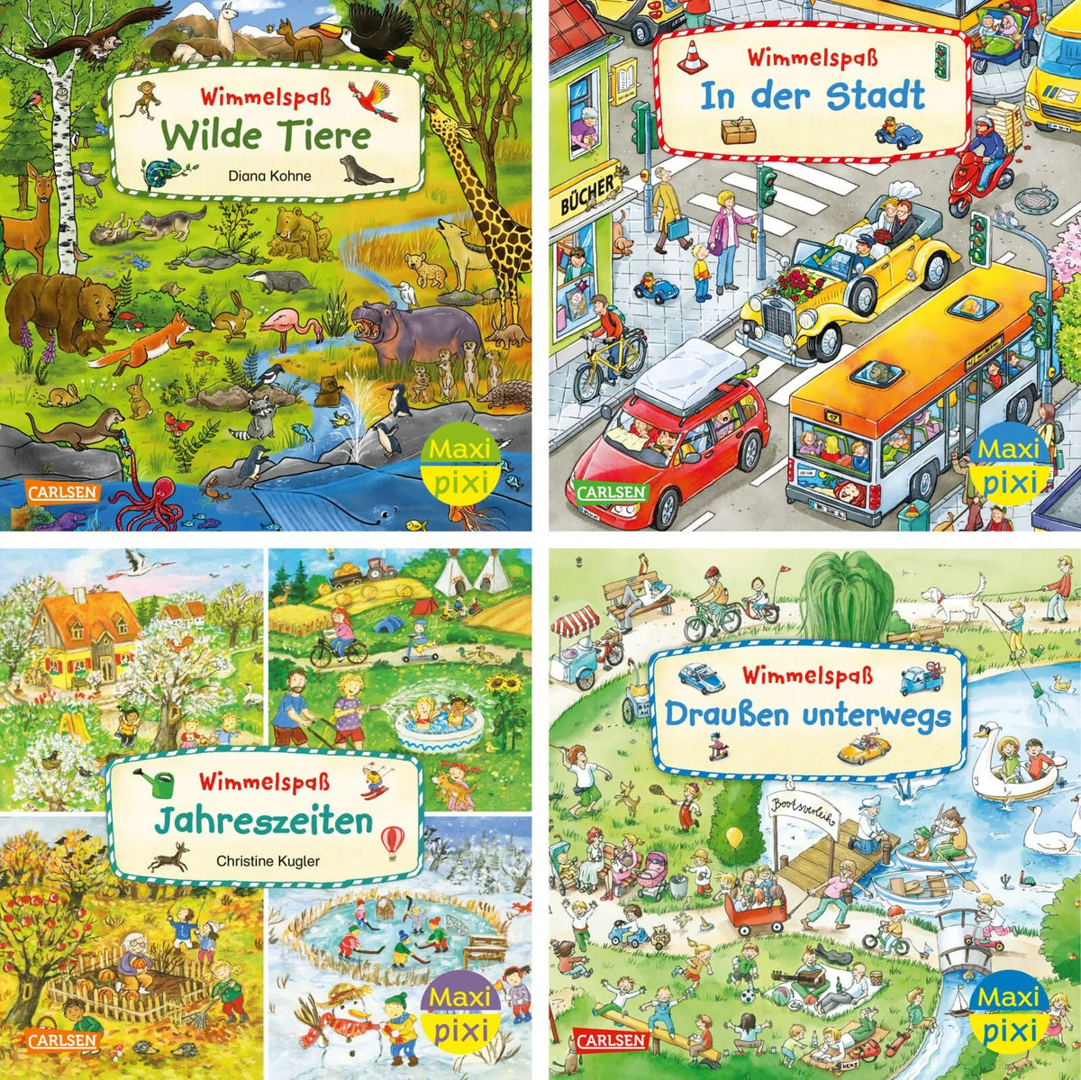 Cover: Maxi-Pixi-4er-Set 134: Wimmelbilder 9 (Buch) von Diverse