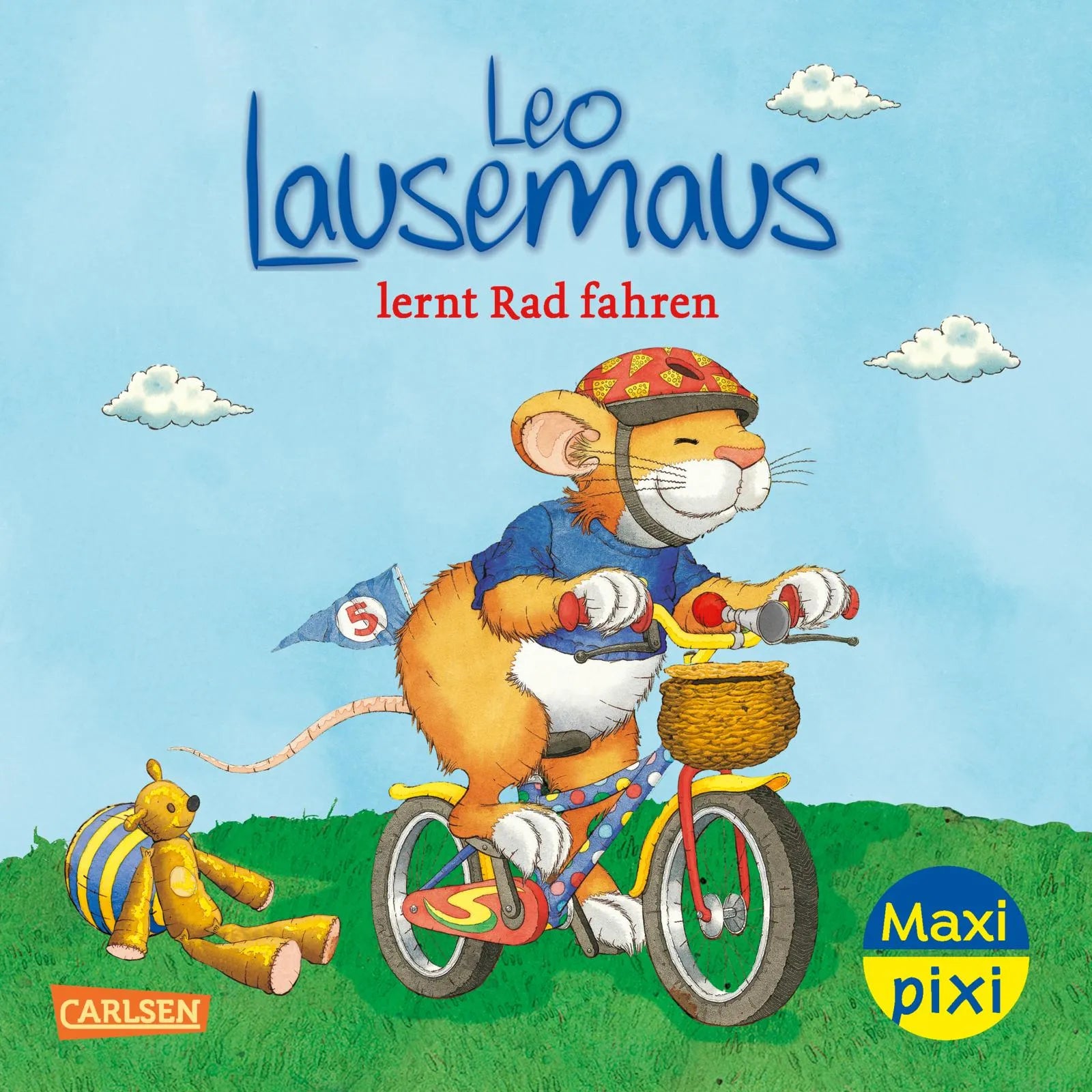 Buchcover von 'Maxi Pixi 505: Leo Lausemaus lernt Rad fahren' - Taschenbuch von Sophia Witt