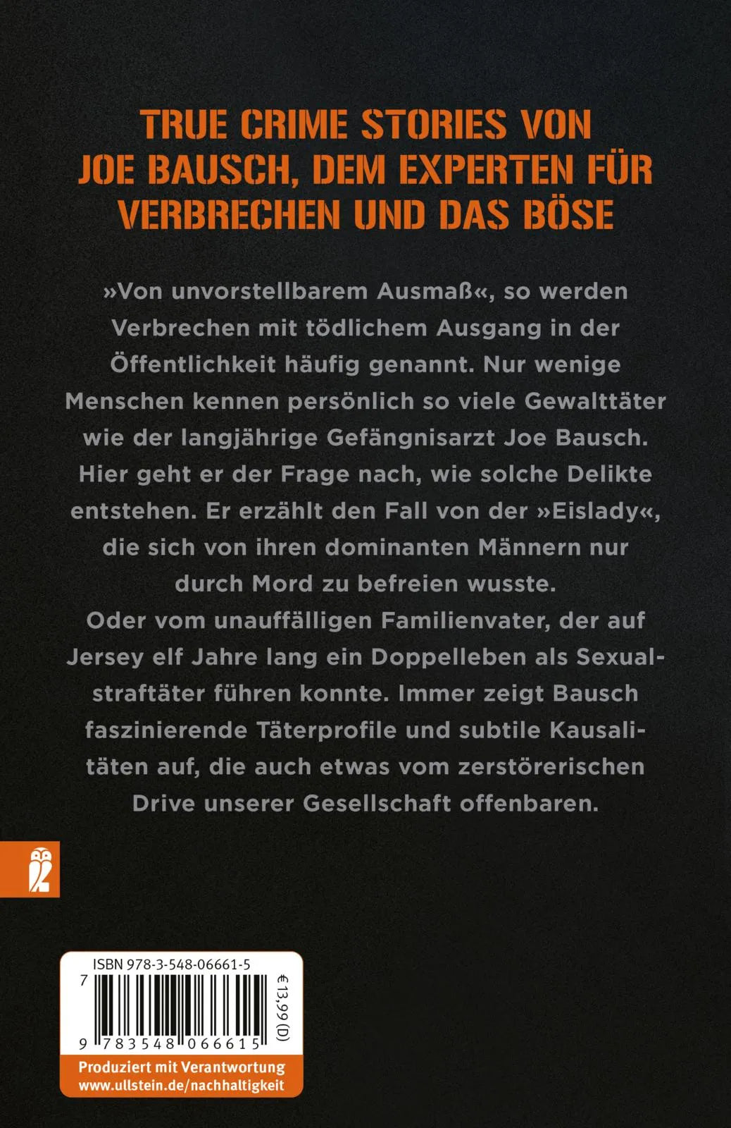 Buchrückseite von 'Maxima Culpa' mit Klappentext - Taschenbuch