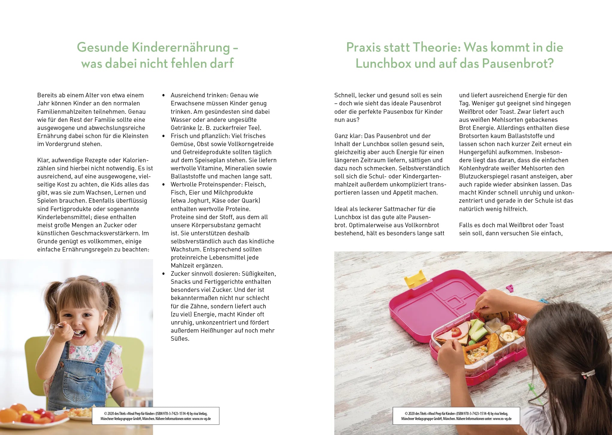 Innenansicht von 'Meal Prep für Kinder' - Taschenbuch