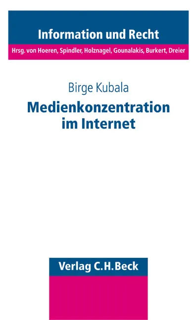 Buchcover von 'Medienkonzentration im Internet' - Taschenbuch von Birge Kubala