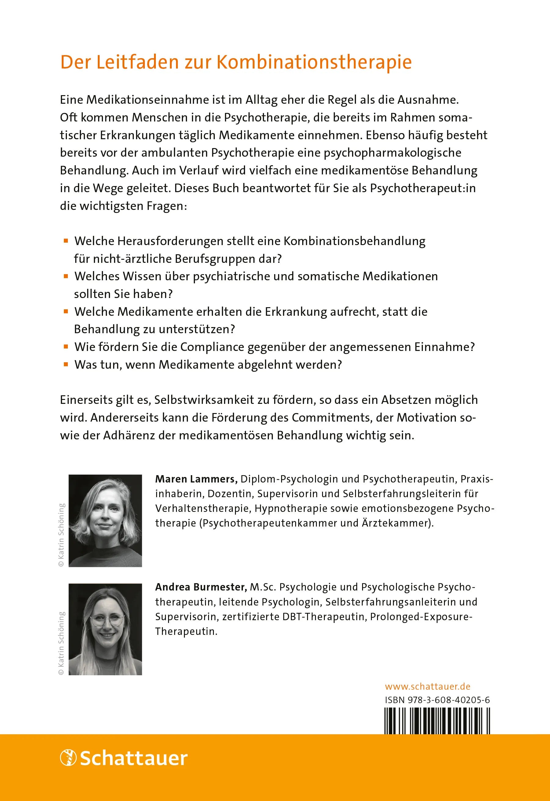 Buchrückseite von 'Medikamenten-Compliance in der Psychotherapie' mit Klappentext - Paperback