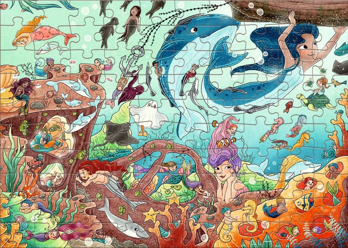 Meerjungfrauen. Puzzle im Buch. 100 Teile – Ansicht