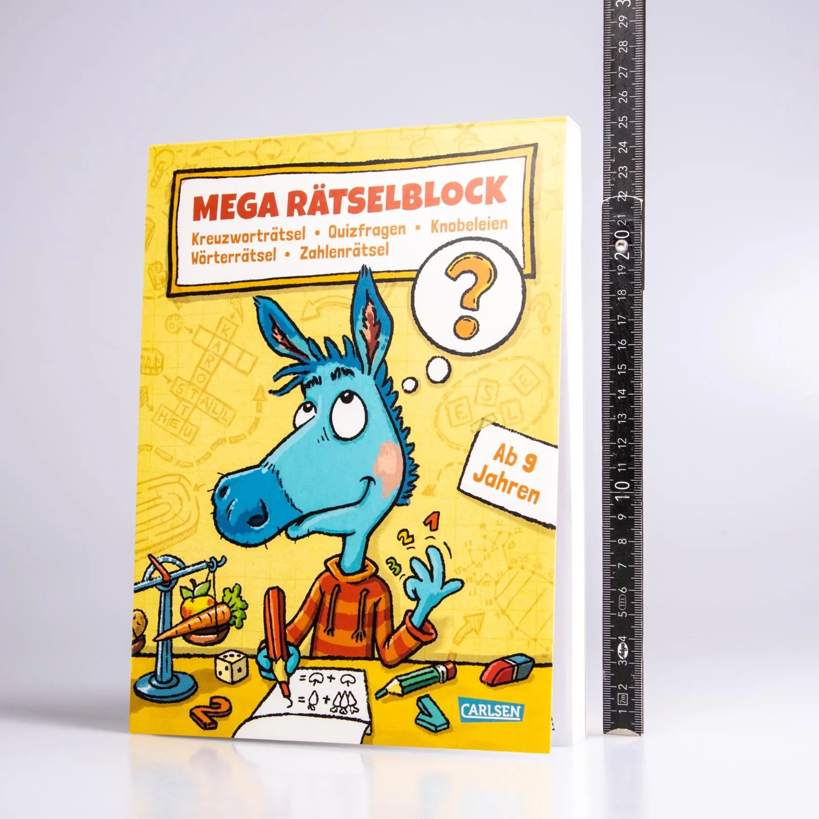 Abbildung von 'Mega Rätselblock – Kreuzworträtsel, Quizfragen, Knobeleien, Wörterrätsel, Zahlenrätsel'