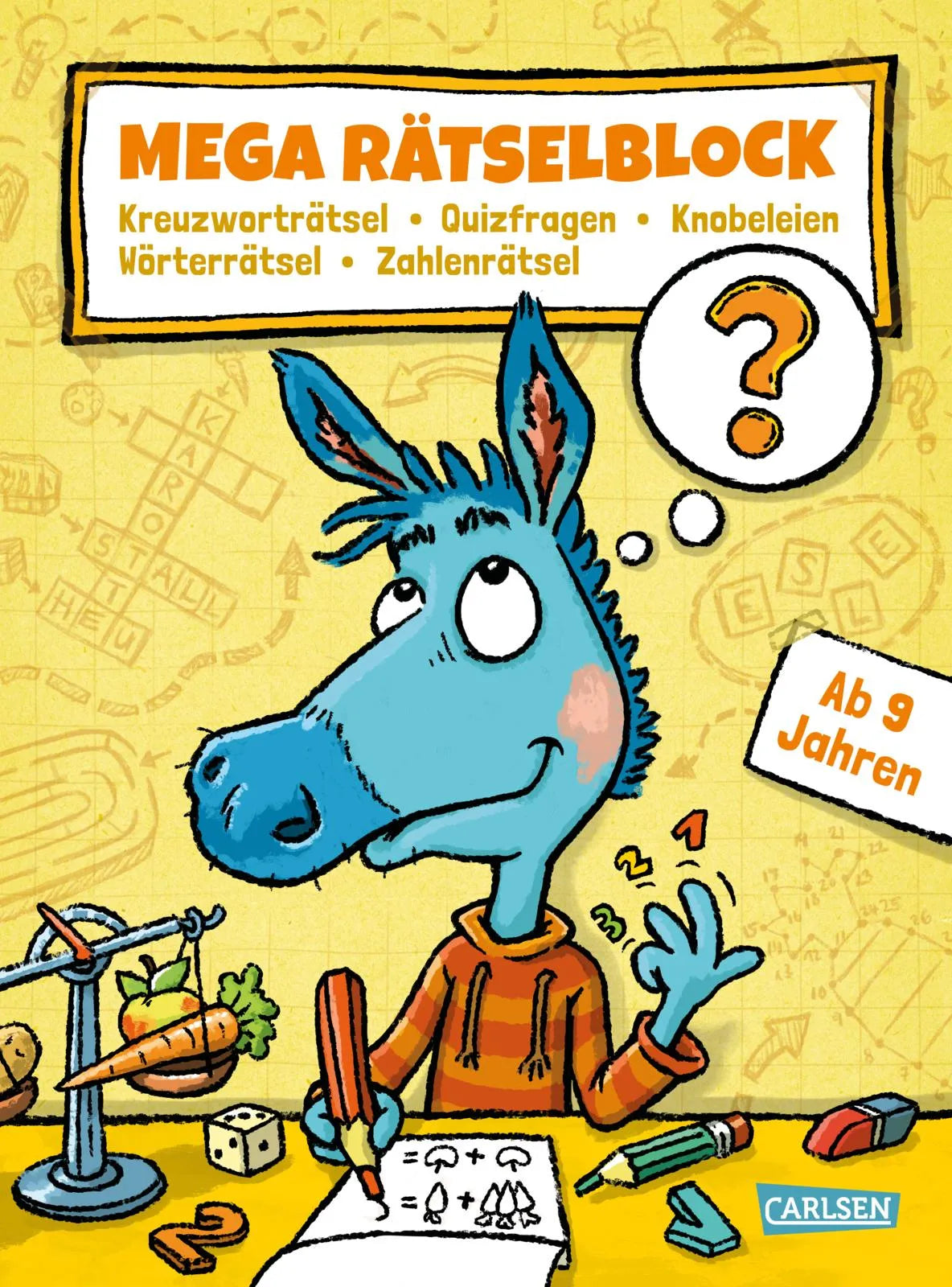 Buchcover von 'Mega Rätselblock – Kreuzworträtsel, Quizfragen, Knobeleien, Wörterrätsel, Zahlenrätsel' - Taschenbuch von Lucia Fischer