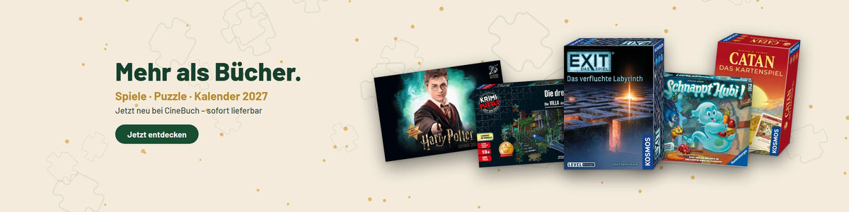 Mehr als Bücher – Spiele, Puzzle & Kalender 2027 jetzt neu bei CineBuch