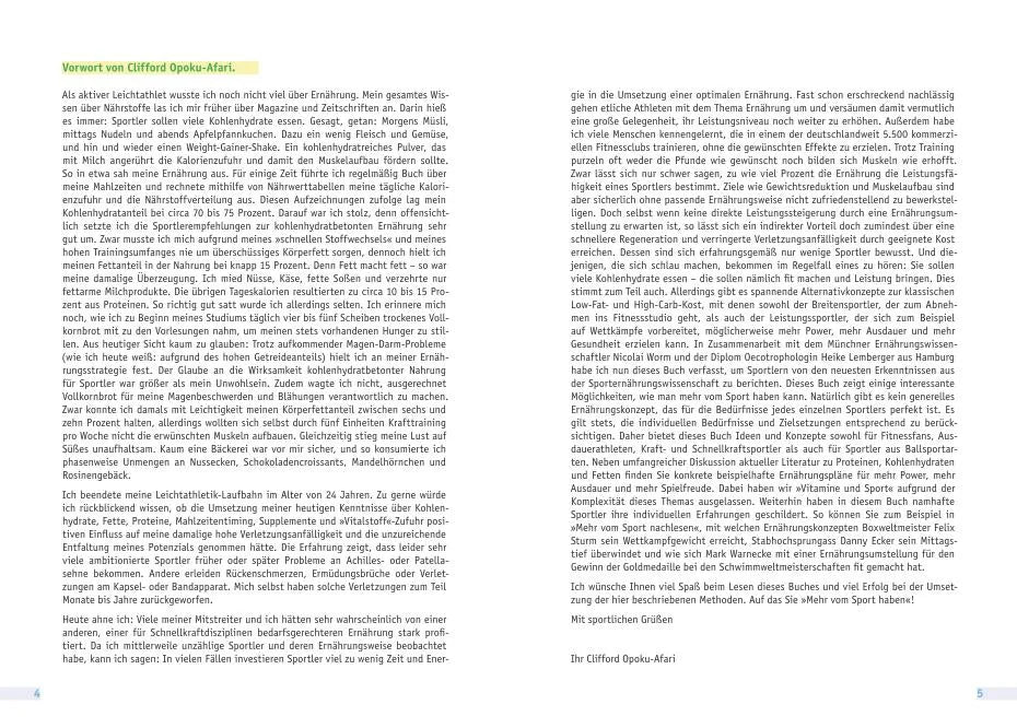Innenansicht von 'Mehr vom Sport' - Taschenbuch
