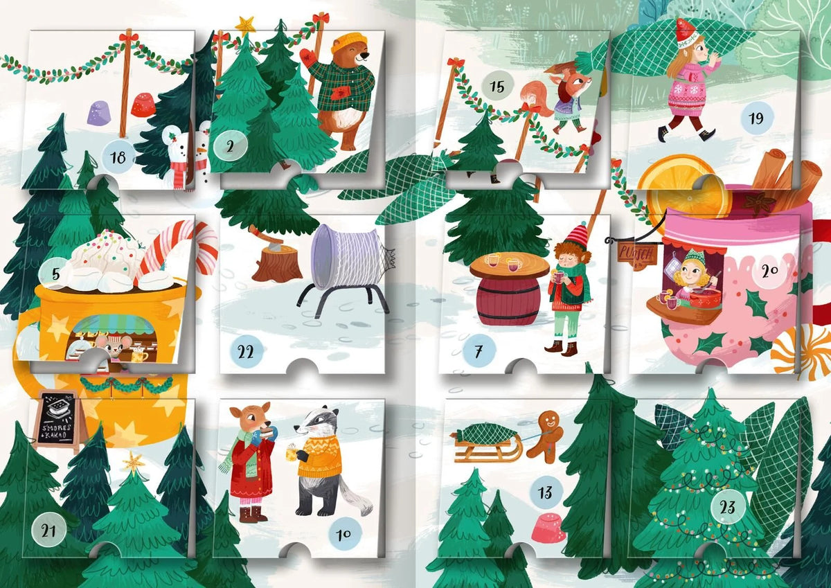 Mein Adventskalender mit Stickern – Im Winterwald – Ansicht