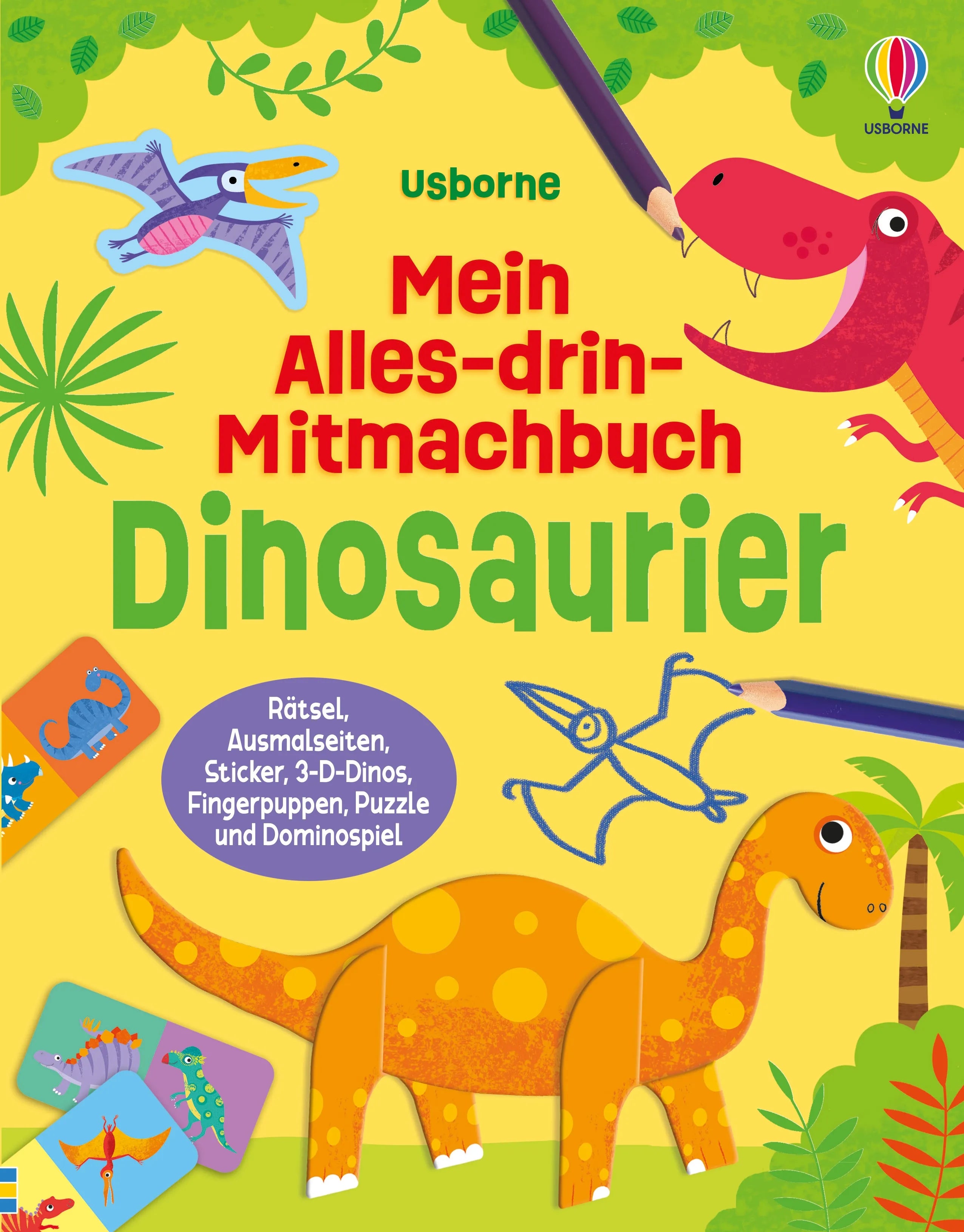 Buchcover von 'Mein Alles-drin-Mitmachbuch: Dinosaurier' - Taschenbuch von Kirsteen Robson
